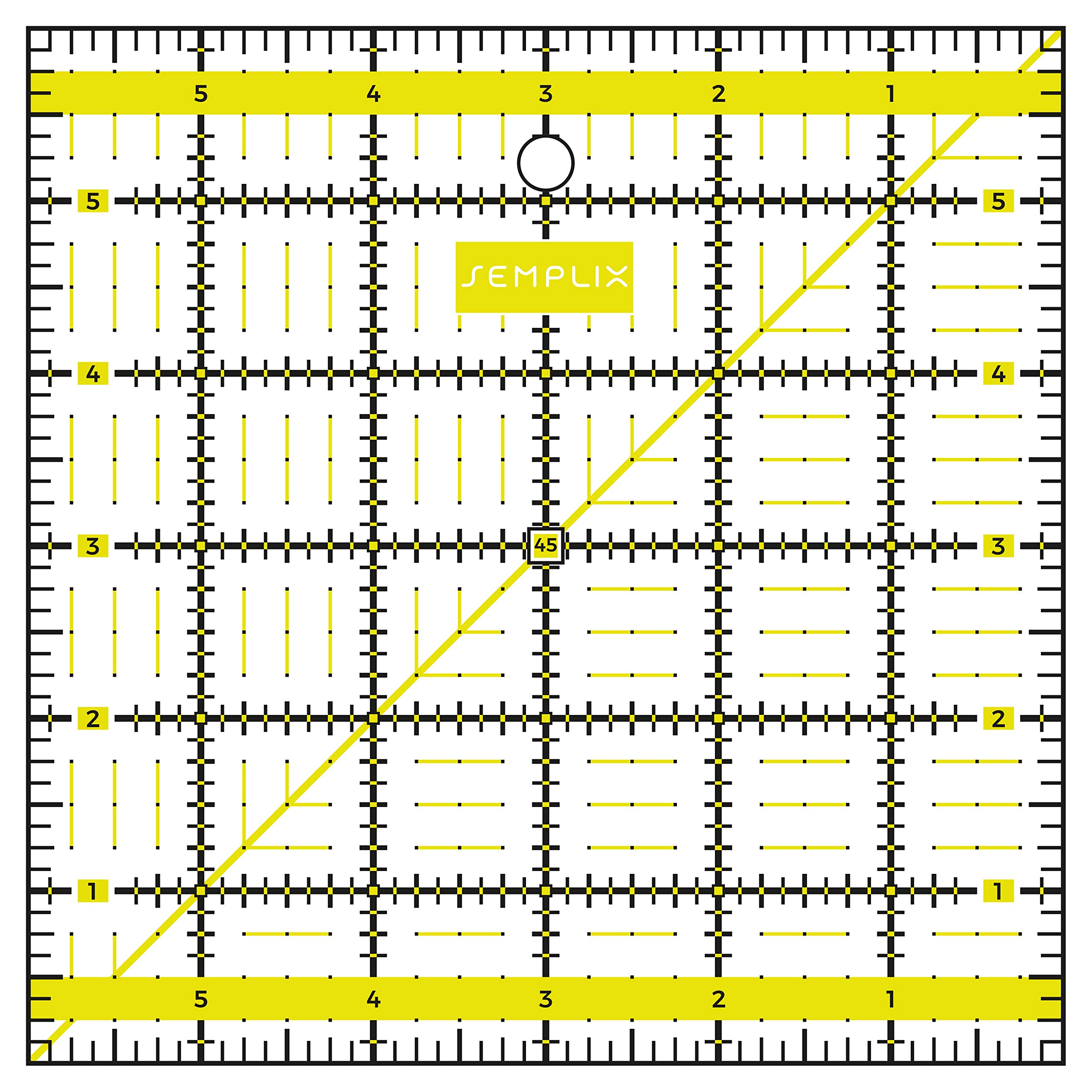 SEMPLIX Patchwork Lineal Set Inch (6x6 inch, 12x6 inch, 24x6,5 inch, 12,5x12,5 inch) (gelb)