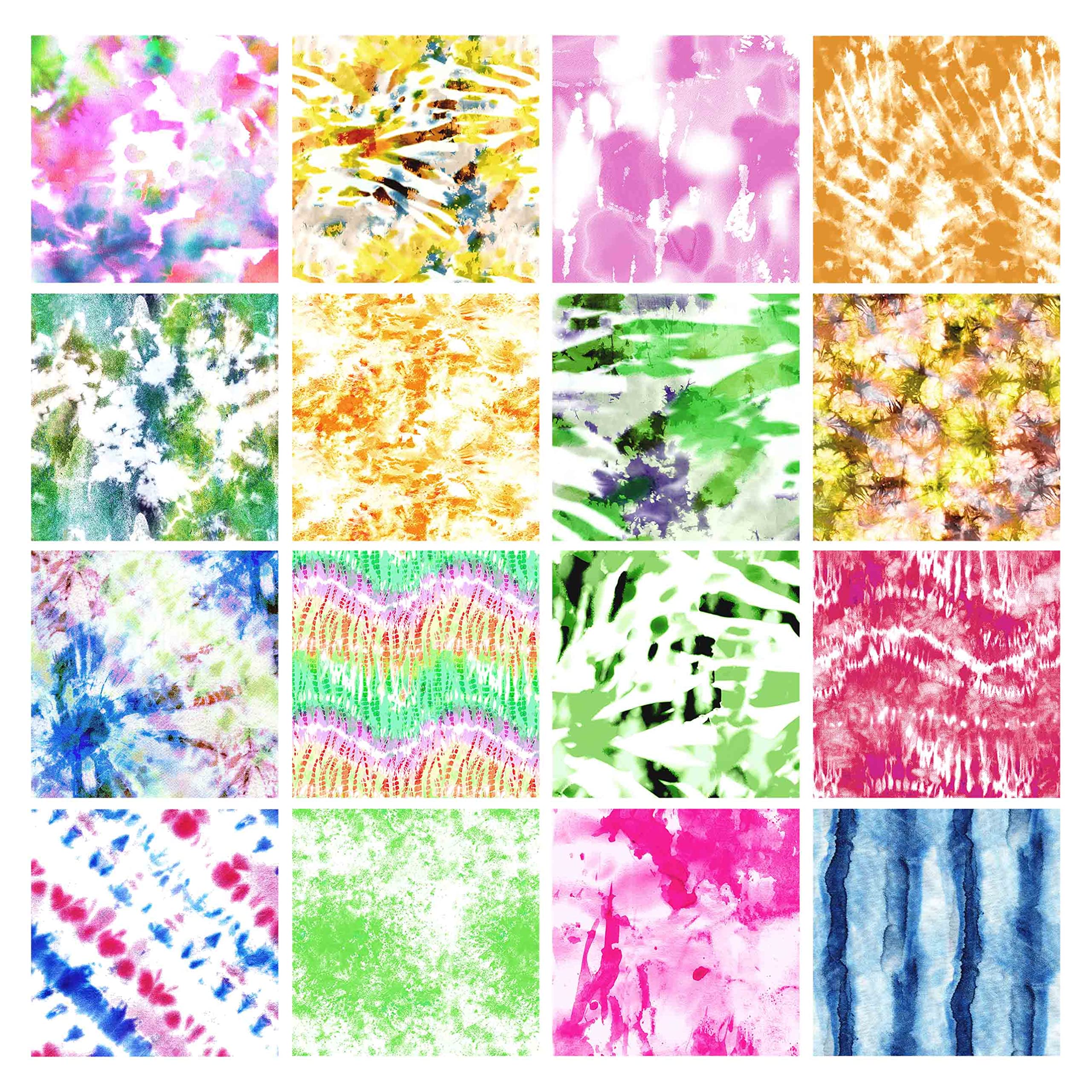 Soimoi 16 Pc Bundle De Puntos De Fate, Teoido Anudado Imprimir 18"X 22" Patchwork De Brije- Tela 100% Algodon Precortado Multicolor