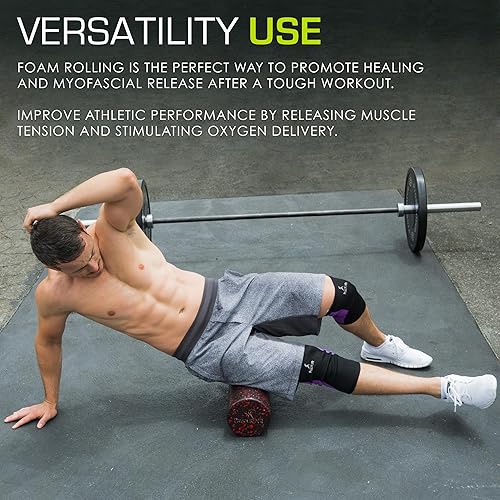 Miniatura 48 de ProsourceFit Rodillos de espuma de alta densidad largos, herramienta de masaje atlético firme de cuerpo completo para estiramiento de espalda, yoga,