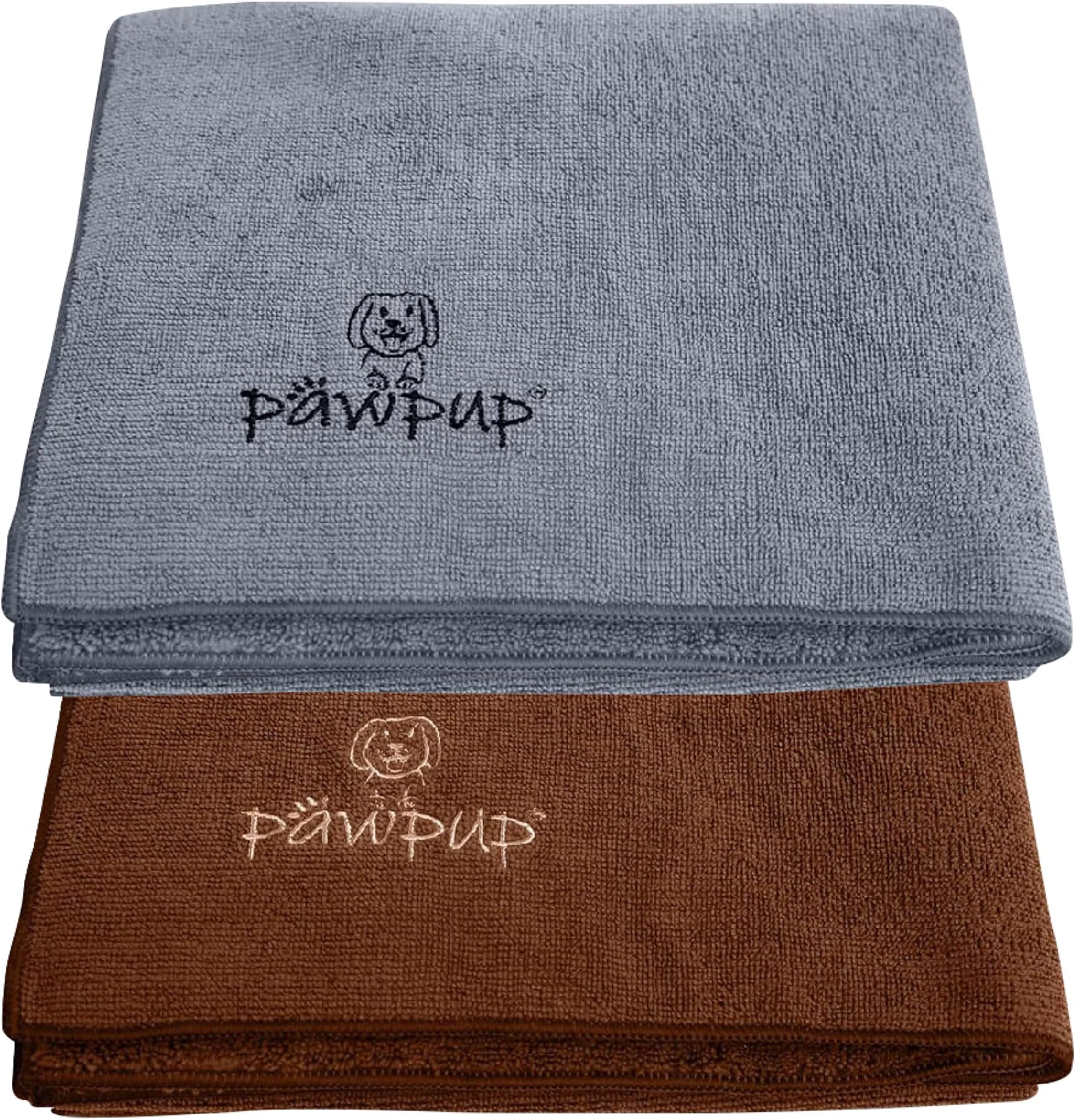 Dog Towel Super Absorbent - Pack of 2 - Quick Drying Super Soft Microfiber Pet Towel for Dogs, Cats and Other Pets