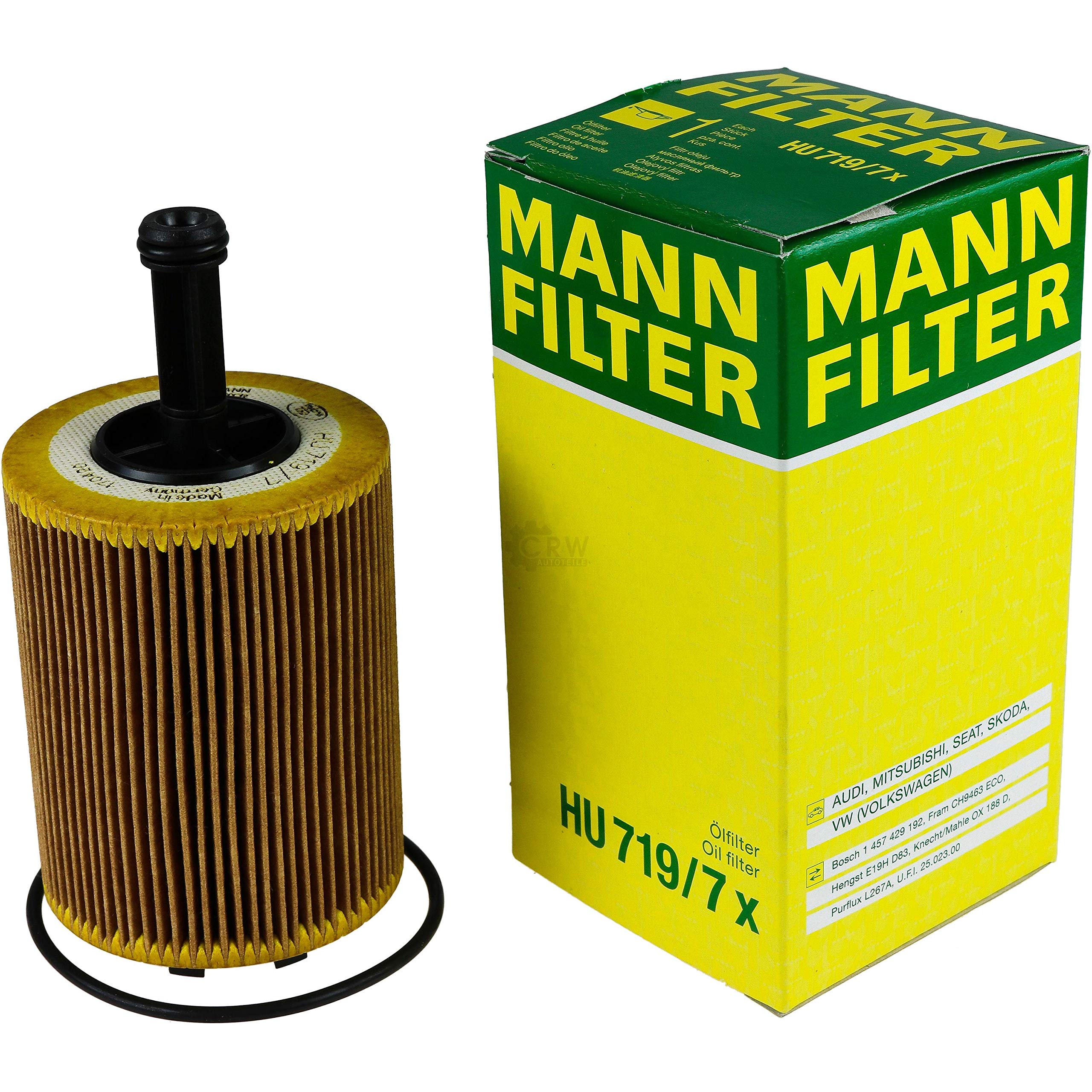 Paquete de inspección Kit de mantenimiento de filtros con filtro de aceite HU 719/7 x, filtro de aire C 27 003/1, filtro de combustible WK 728, filtro de habitáculo CU 2141, tornillo de