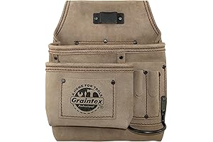 GRAINtex SS2292 5 Pocket Nail & Tool Pouch for Left-Handed Individuals