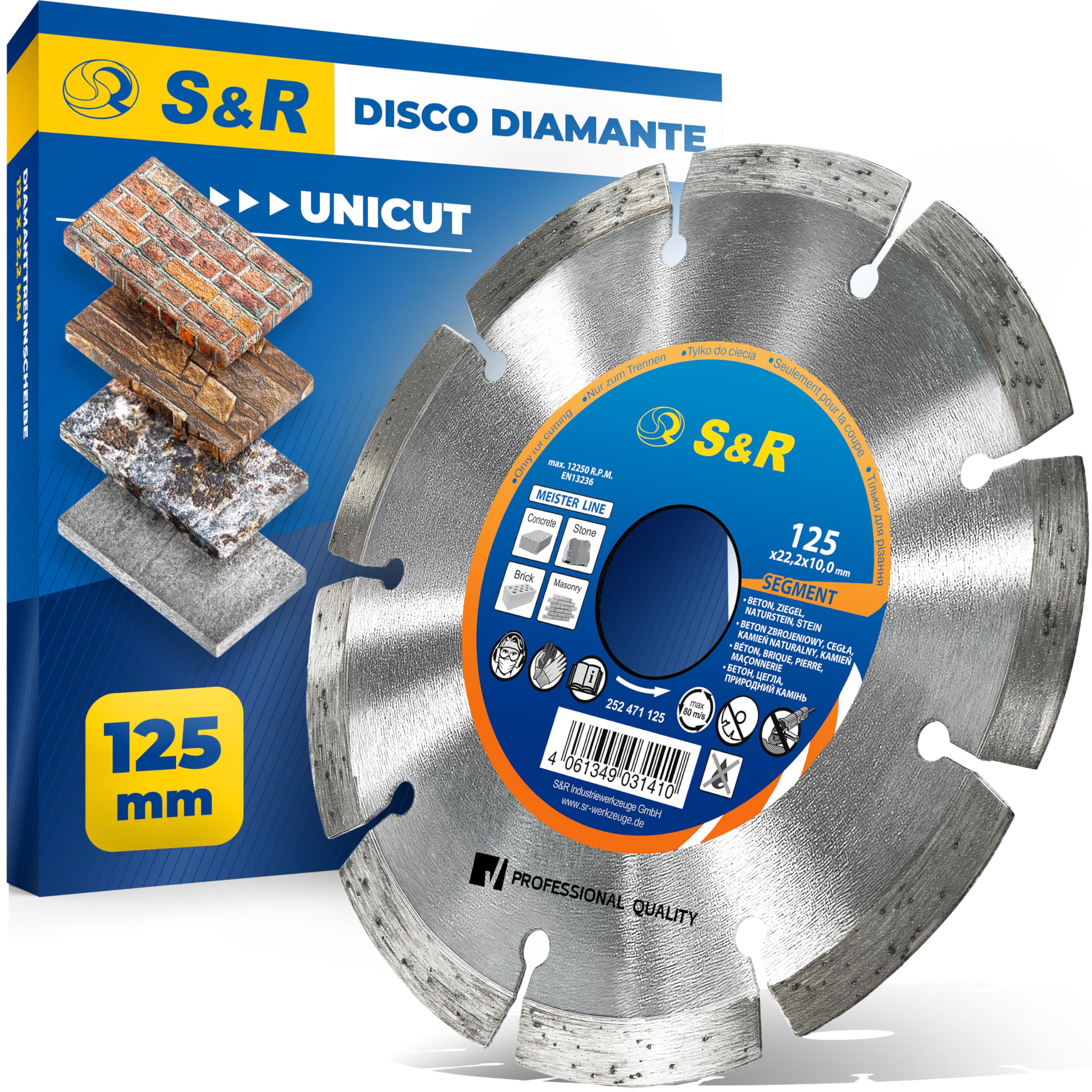 S&R Disco Diamante 125 Hormigón
