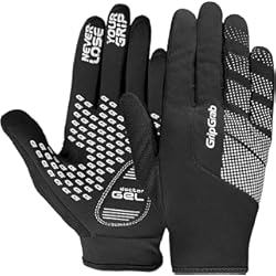 Ride Entretiempo Cortavientos Acolchados Transpirables Táctiles Guantes Ciclismo Invierno, Unisex Adulto