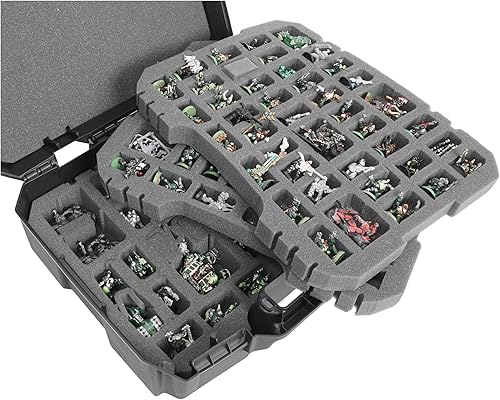 Case Club Funda rígida de transporte para figuras en miniatura de 134 pulgadas – Se adapta a Warhammer 40k, DND, Battletech, Citadel y más. Esta