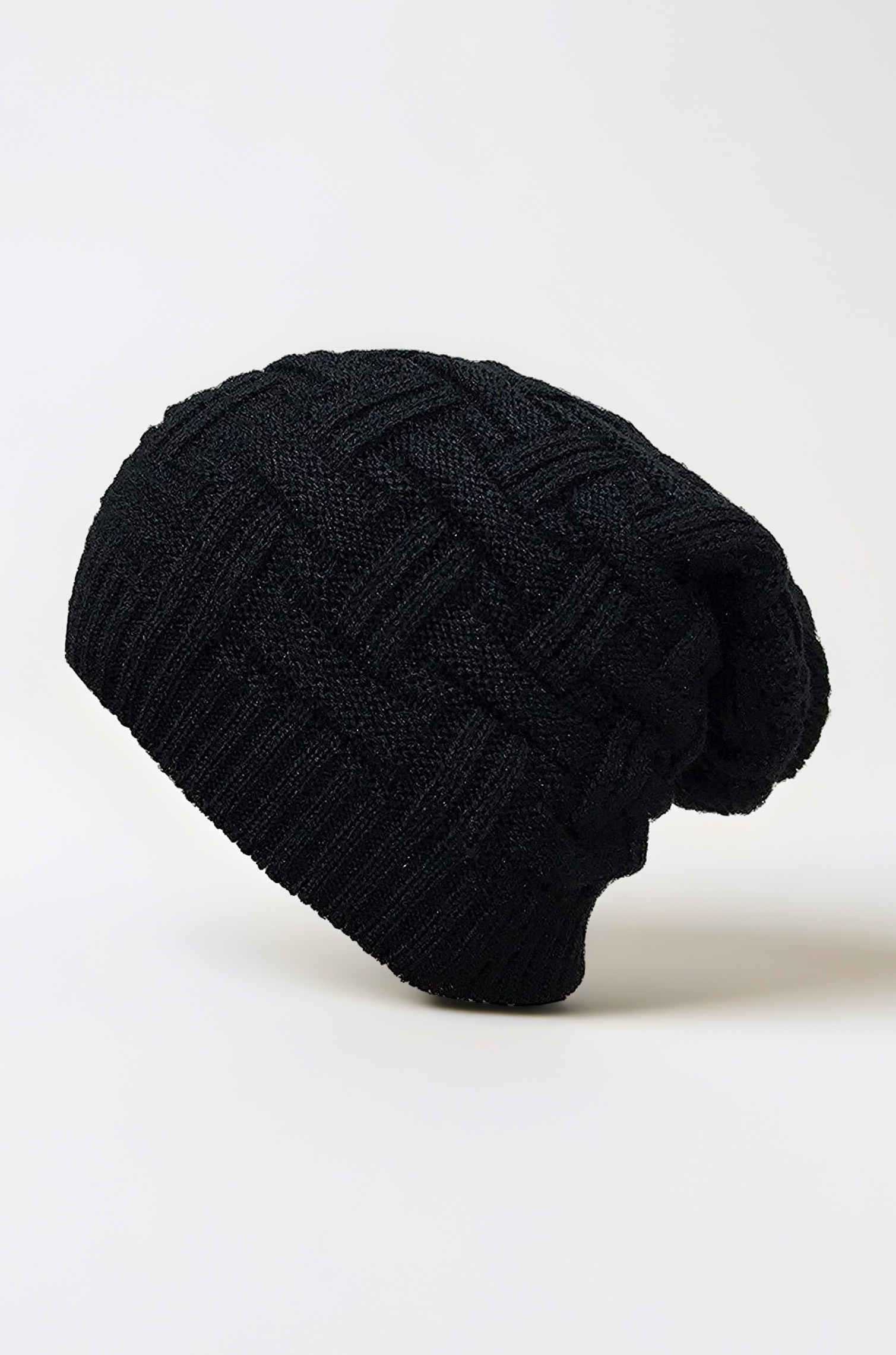 SE Beanie Cap for Men Women Skull Slouchy Winter Woolen Knitted Black Inside Fur Cap