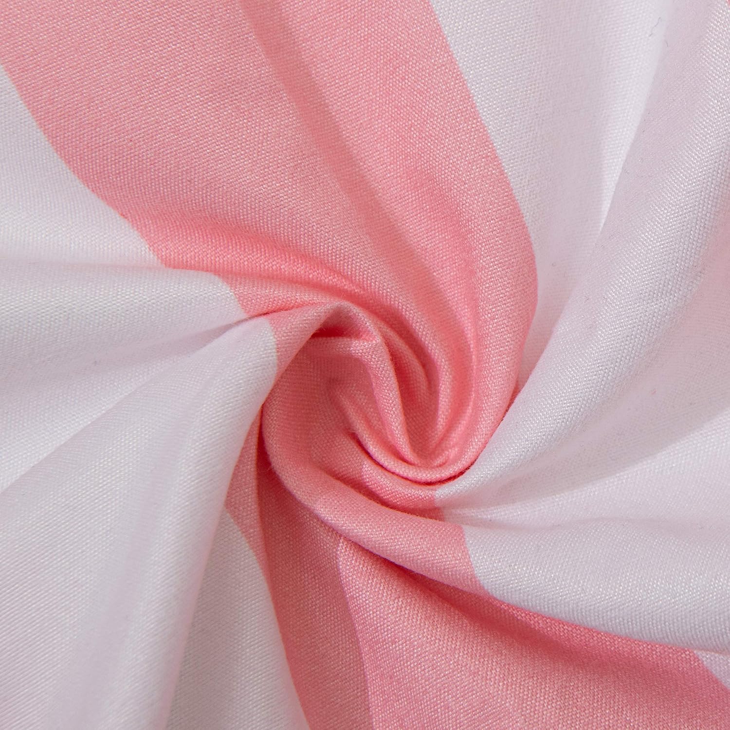 NTBAY 3-Piece Microfiber Toddler Sheet Set, Pink and White Stripe Crib Fitted Sheet Flat Sheet and Envelope Pillowcase, Baby Bedding Sheet & Pillowcase Sets