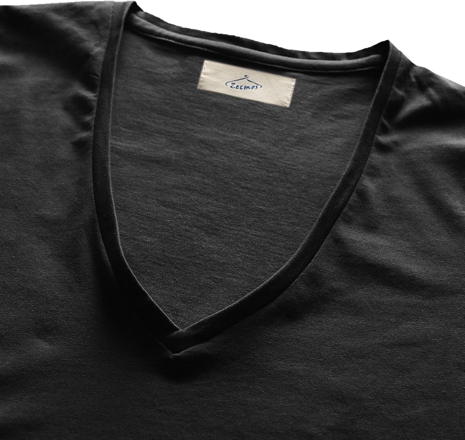 Zecmos Mens Deep V Neck T-Shirt Unisex Tshirt Male Vneck Tee Top - Image 3