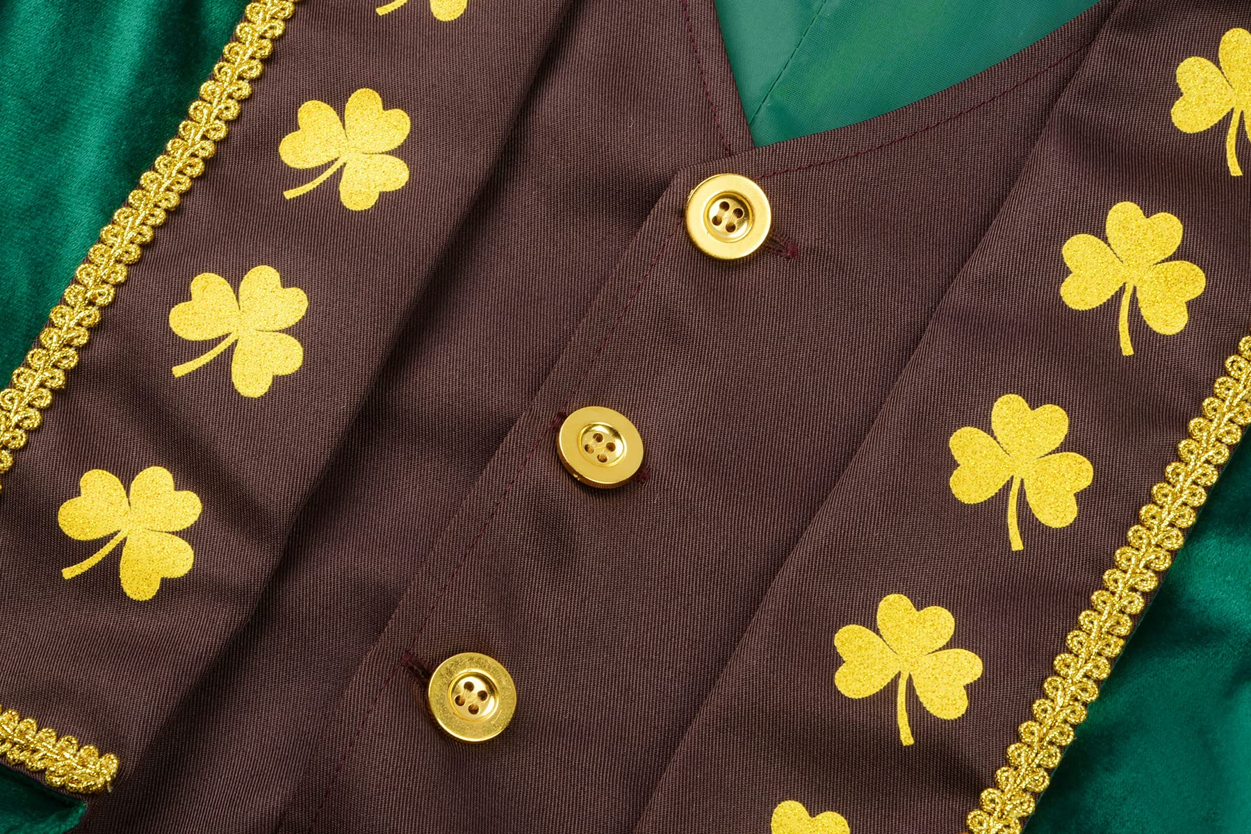 ReliBeauty Costume San Patrizio Leprechaen Bambini Vestito Folletto Trifoglio 3-12 anni, con Cappello