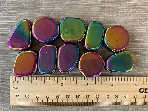 Miniatura 7 de GAF TREASURES Piedras pulidas de hematita magnética arcoíris de 12 libra, piedra preciosa magnética de hematita natural pulida, cristales curativos