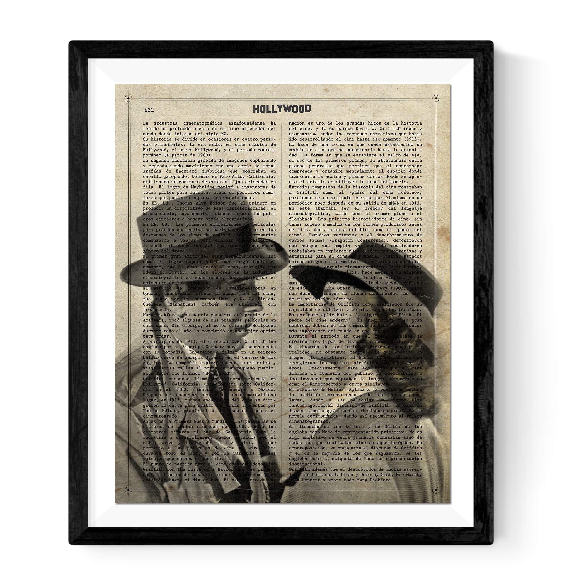 NacnicPrint for framing Casablanca with Definition of Hollywood in Spanish