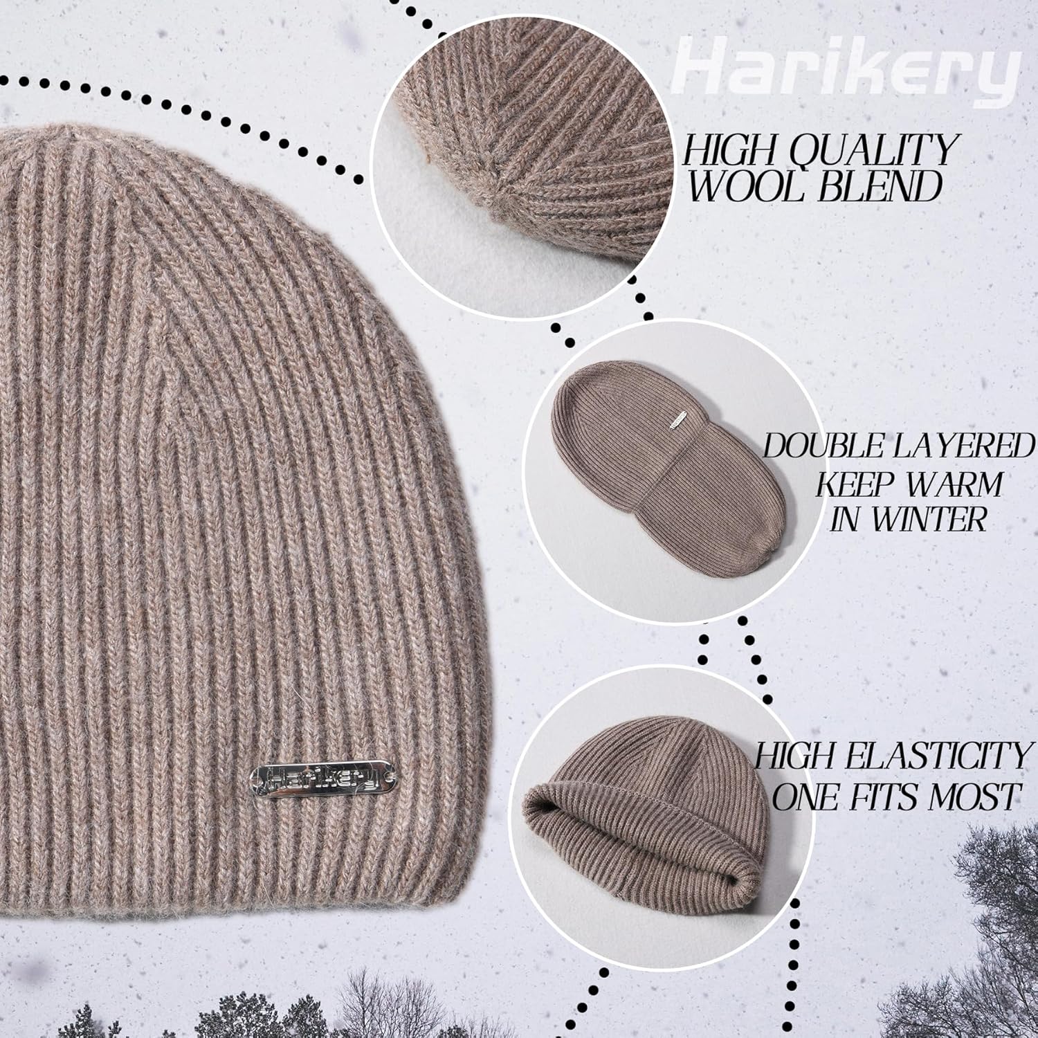 cashmere beanie hat scarf set for women winter knit long scarf neck warmer stylish beanie unisex gift set - Image 4