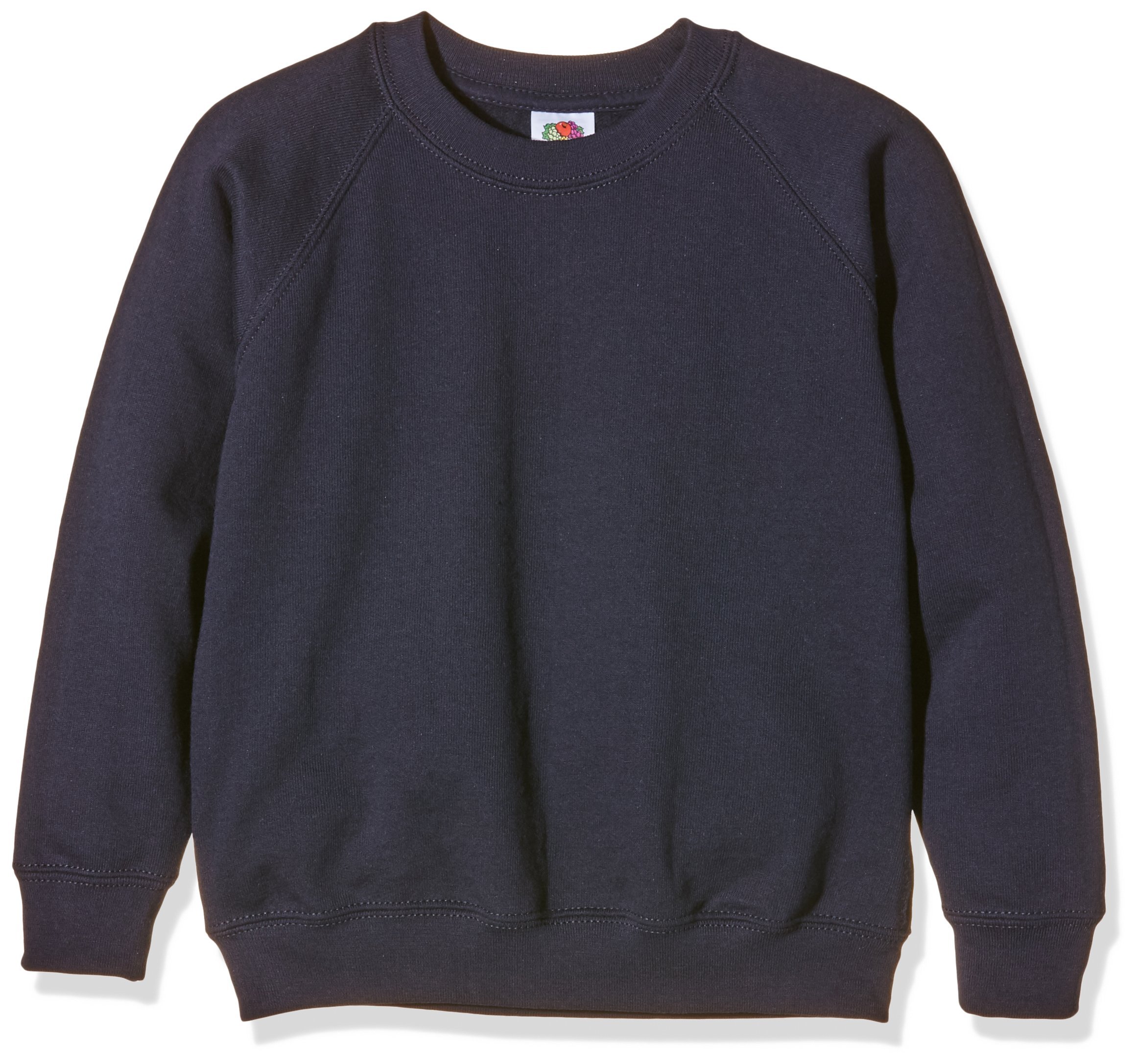 Fruit Of The Loom Unisex Deep Navy Kids Raglan Classic Sweater, 14-15 Years (Manufacturer Size:36)