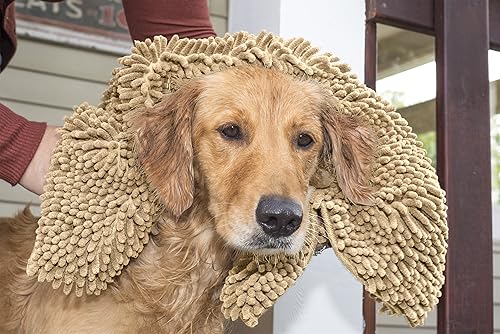 Miniatura 8 de Tapete de cama Furhaven para mascotas como perros y gatos  Alfombra para comida y toalla de baño de gamuza y felpilla absorbente para patas sucias,