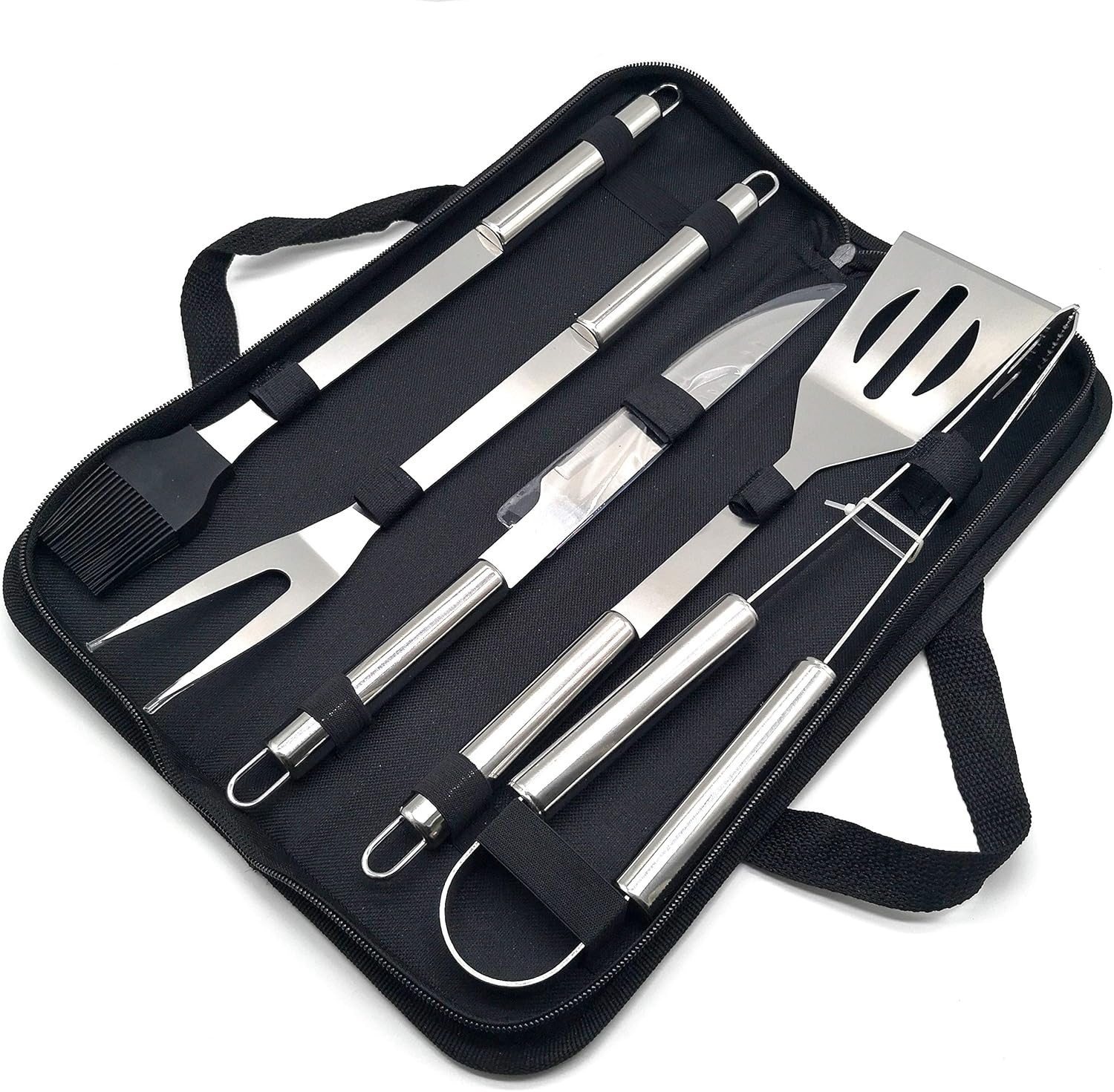 BBQ Grill Tools Set 5Piece Grilling Accessories, Heavy