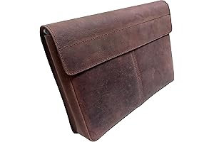 Full Grain Leather File Folder Organizer and Laptop Sleeve