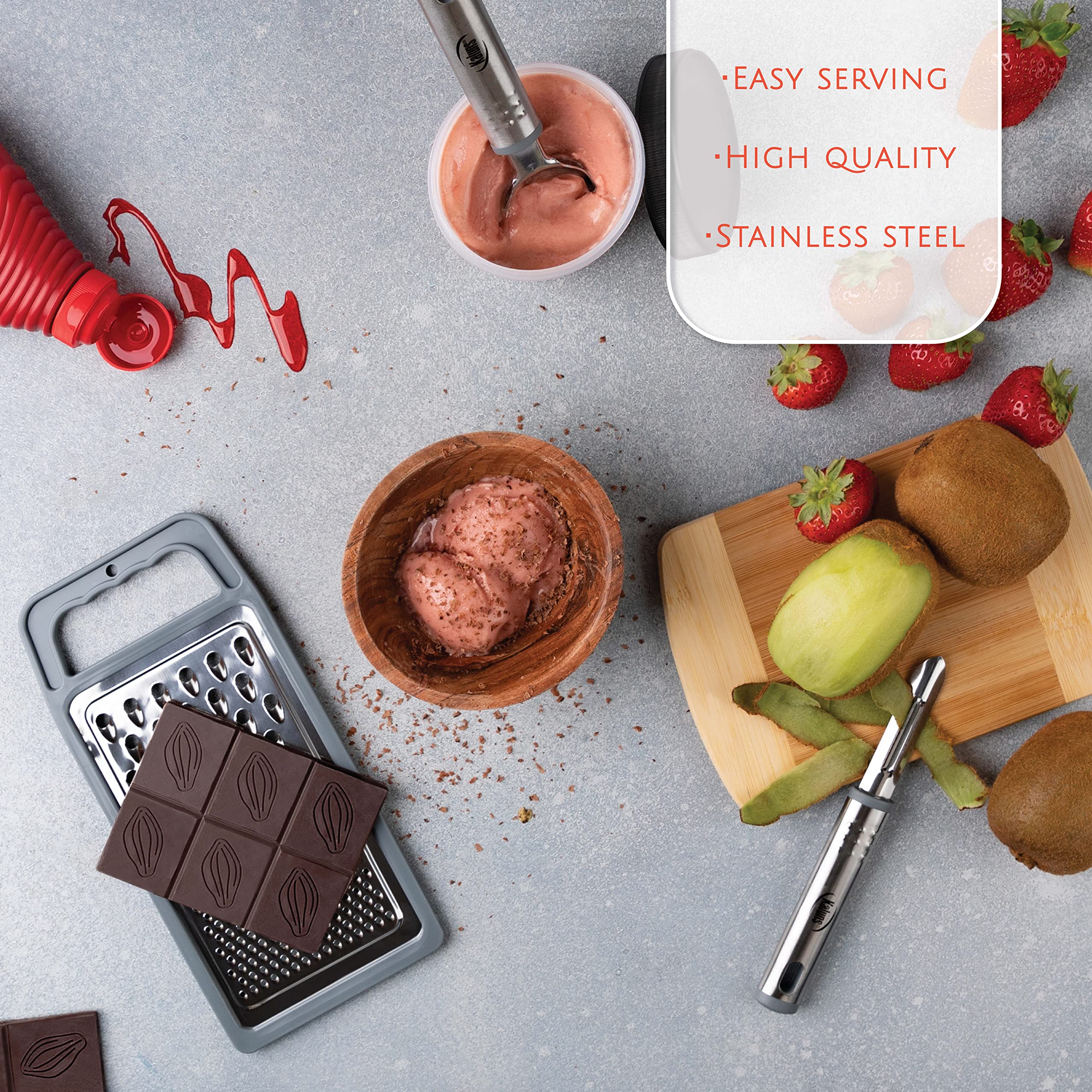 Set di utensili da cucina, set di 35 utensili da cucina, antiaderenti e resistenti al calore, in nylon e acciaio inox, set di spatole in silicone – gadget da cucina essenziali per la casa, accessori
