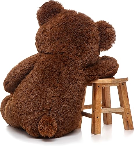 Miniatura 5 de Toys Studio - Adorable oso de peluche gigante, de 36pulgadas, color marrón oscuro, felpa suave, para novias y niñas