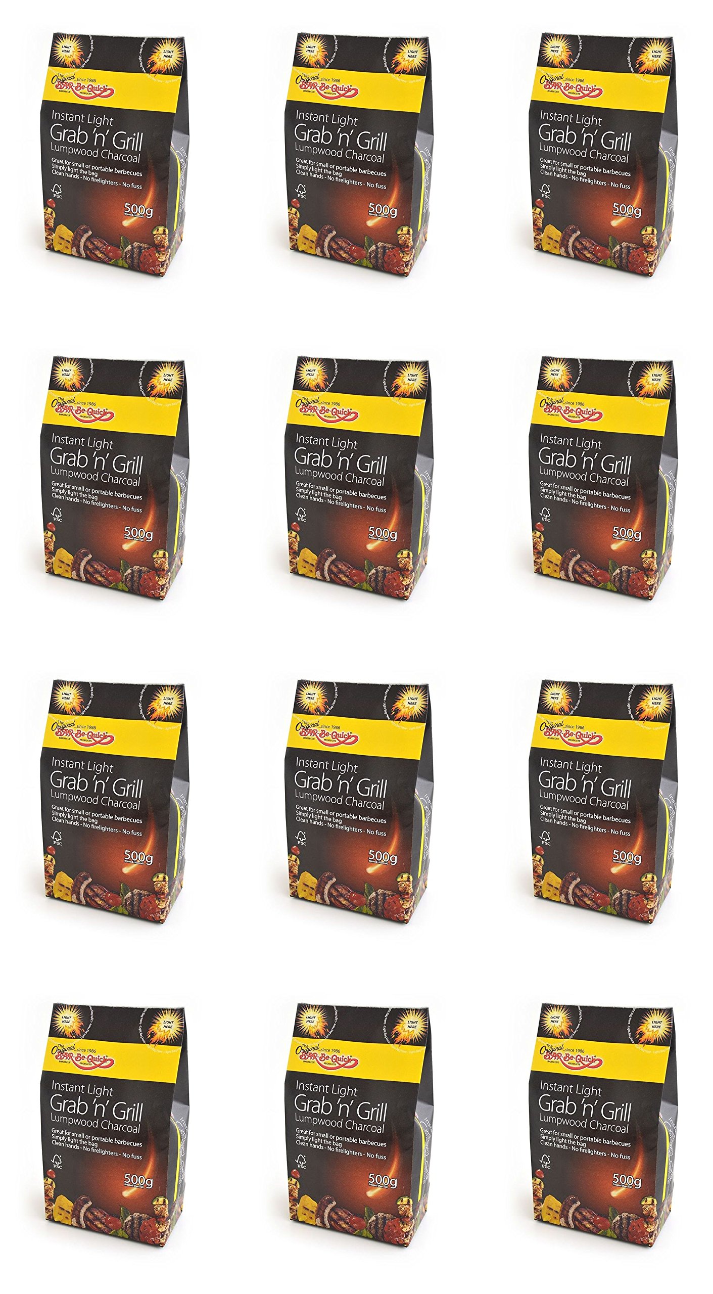 Charbon de bois lumpwood 500g Bar-Be-rapide allumage propre sans produit liquide