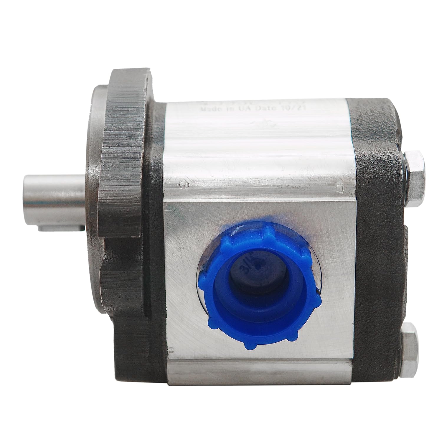 Hydraulic Gear Pump 3-17 GPM Straight 3/4" Keyed Shaft, Aluminum Hydraulic Oil Gear Pump CID 1.37, Hydraulic Fluid Gear Pump SAE A-2 Bolts CW Cast Iron Flange