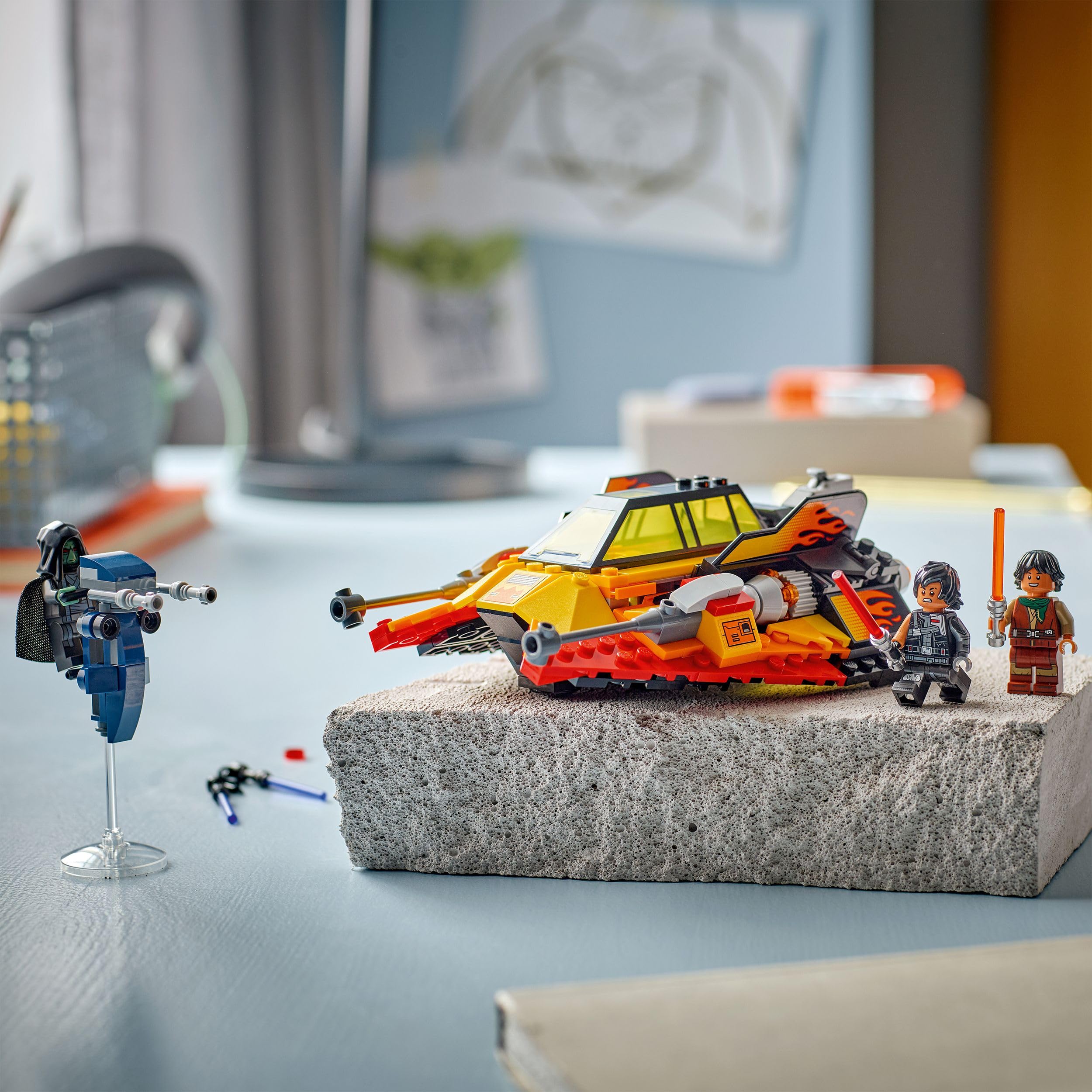 LEGO Star Wars : Reconstruire la Galaxie 75414 Le Snowspeeder en Flammes - Jouet de Construction - 3 Minifigurines avec Sabres Laser & Speeder Bike - Cadeau pour Garçon dès 7 Ans & Fans de la Série