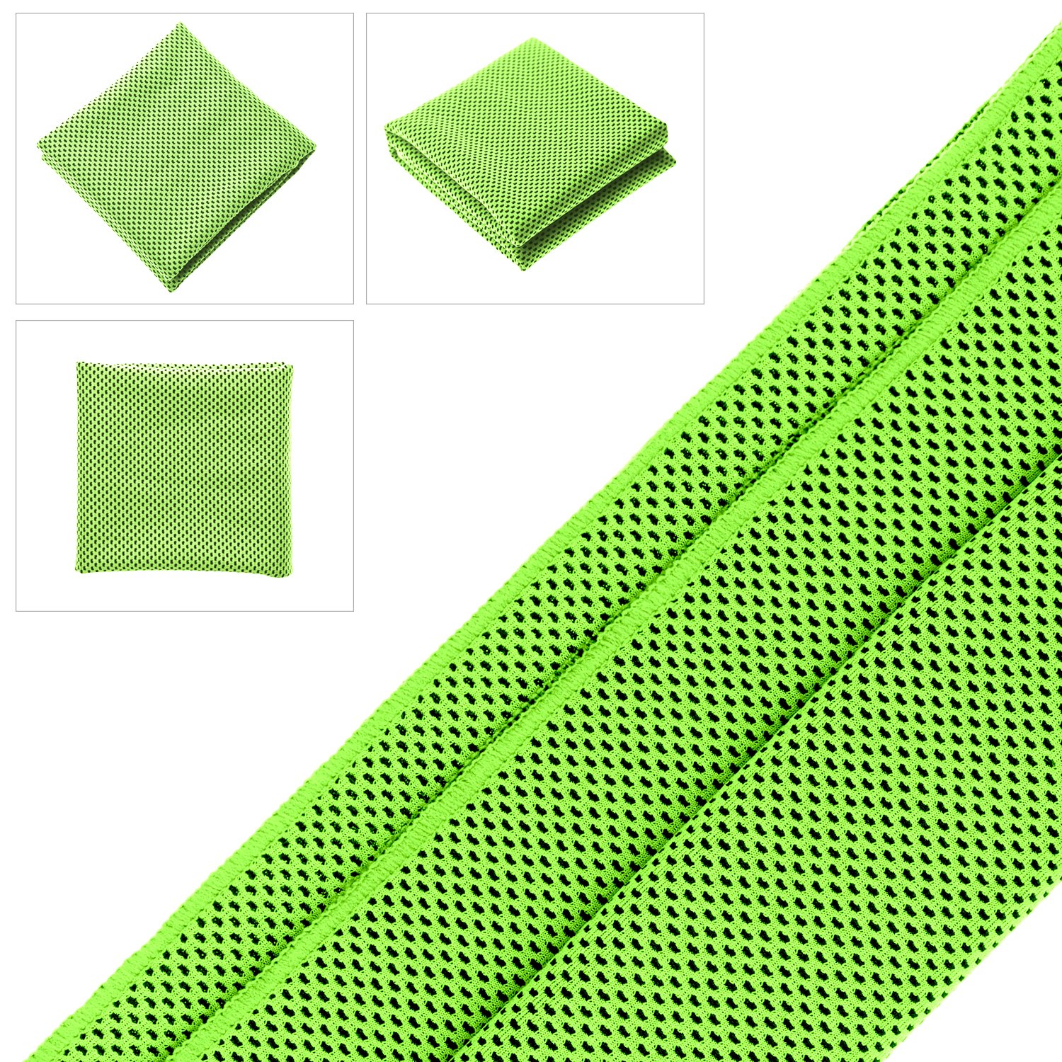 Toalla de enfriamiento (paquete de 20, 40 x 12 pulgadas) con bolsas para deportes