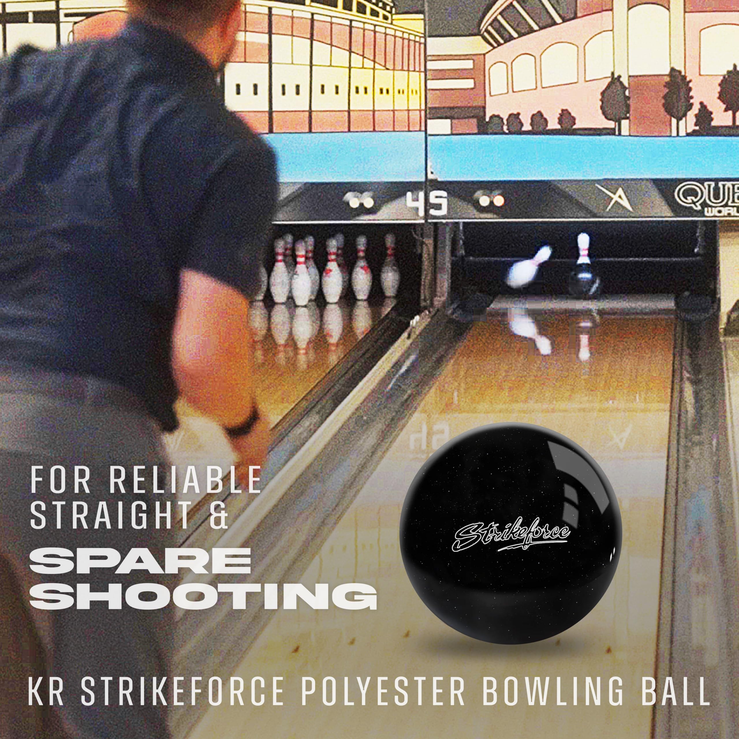 KR Strikeforce Bowlingball aus Polyester, ungebohrt, erhältlich in 2,7 kg, 3,6–7,3 kg, geeignet für Anfänger bis Profi, USBC-geprüft