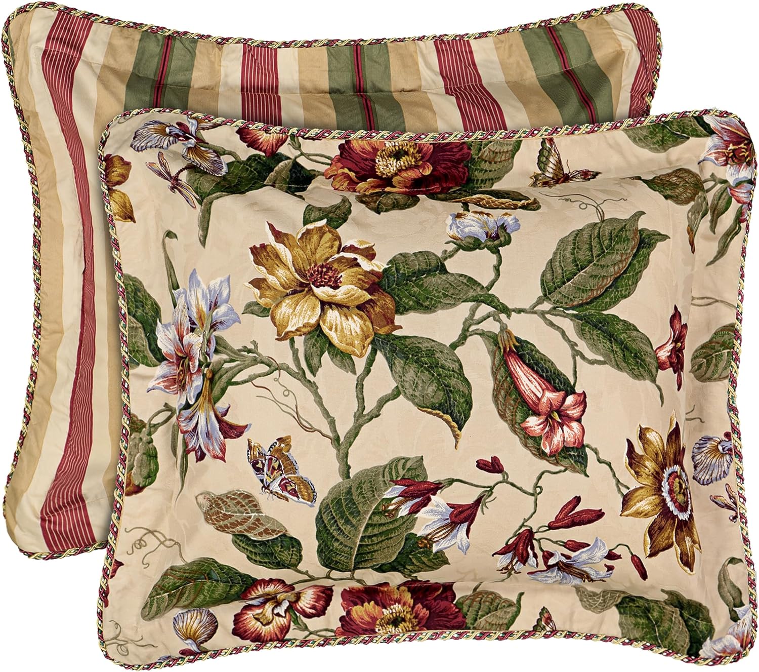 Laurel Springs King Red Cotton Reversible Comforter Set