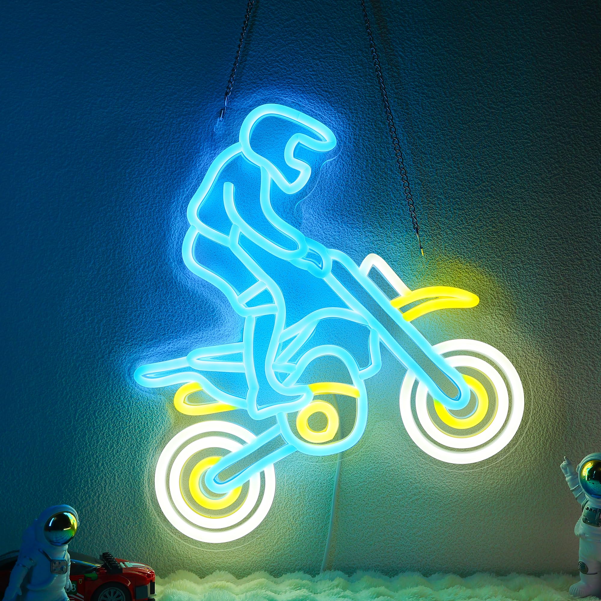 Dirt Bike Neon Signs for Wall Decor, Motercycle Neon Lights for