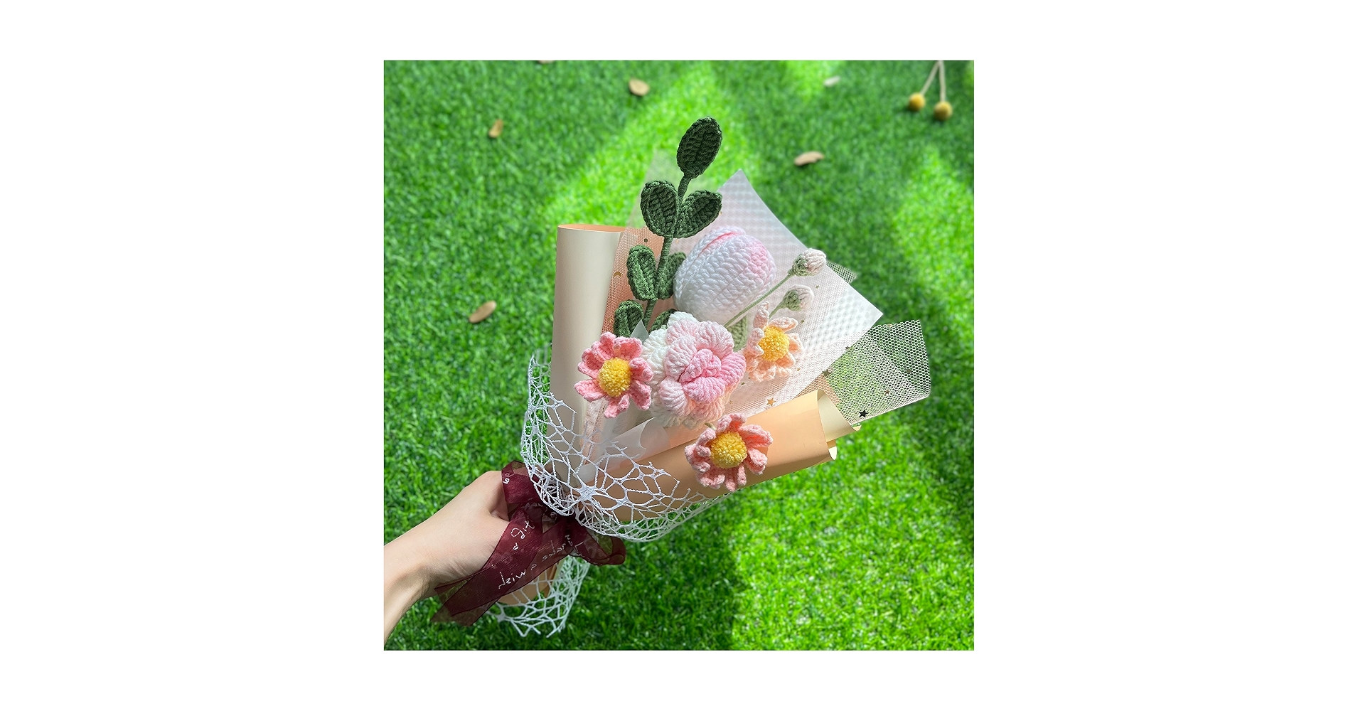 枯れない花束♡カラフルお花♡10日頃に発送させて頂きます♡計11点♡ モールフラワー 花束 ブーケ 枯れないお花 - メルカリ