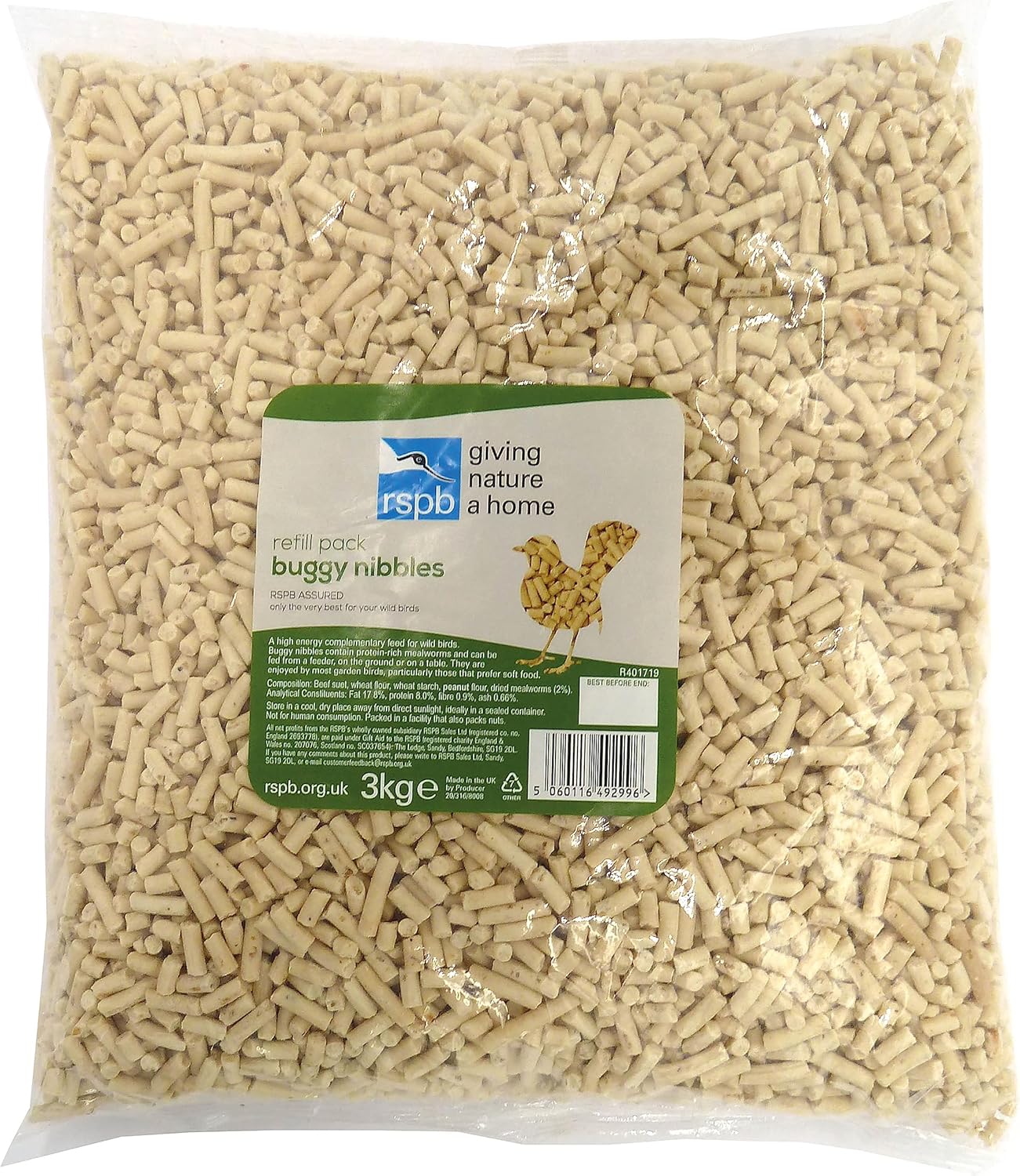 Suet Pellets Wild Bird Food High in Energy and Nutrients, with