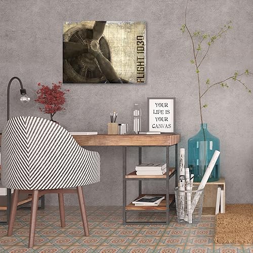 Miniatura 4 de Jaxson Rea "Vintage Flight 1030" Gallery Wrapped Canvas by Kimberly Allen, 46" x 34.5"