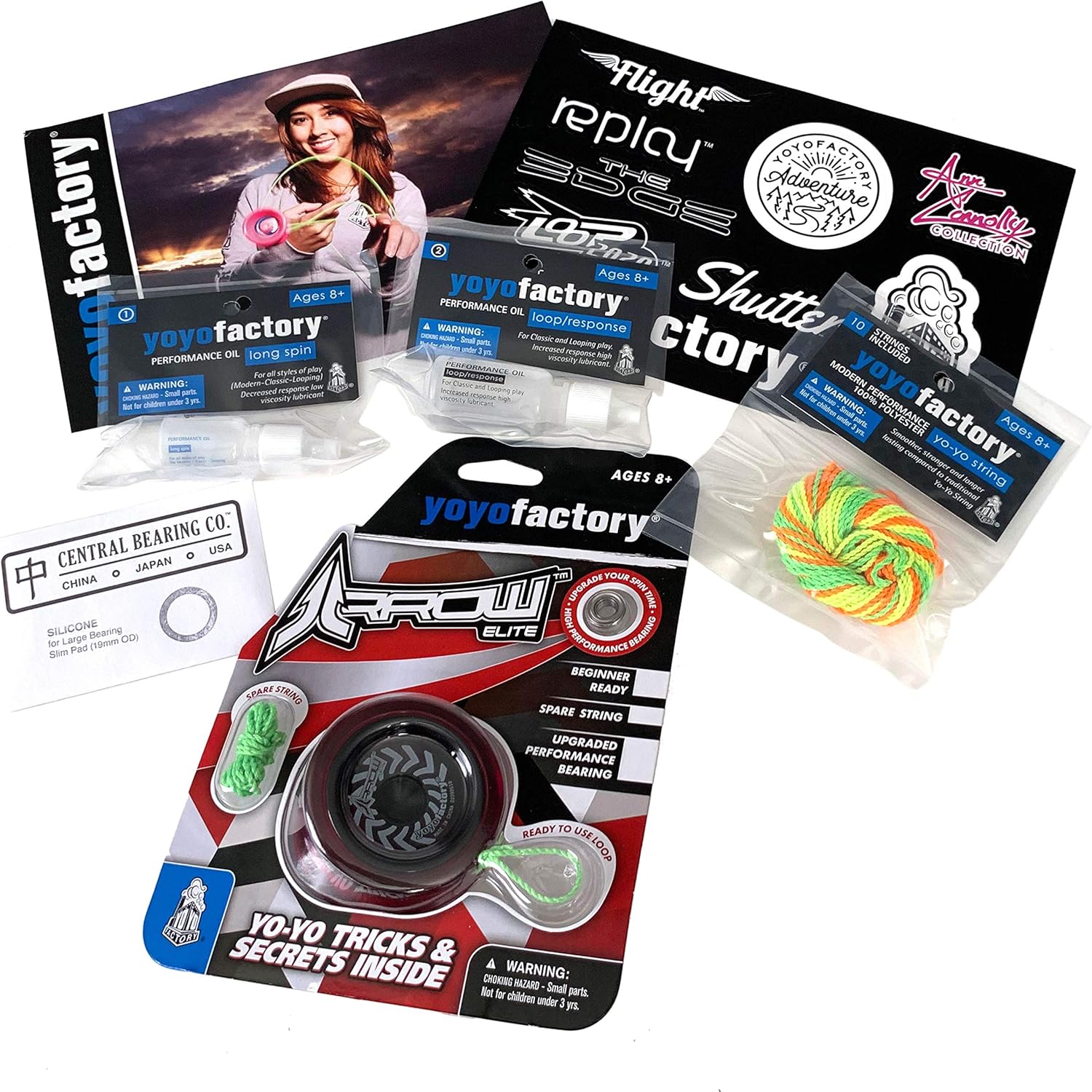 YoYoFactory Arrow Elite Beginner Yoyo Toy Kit Includes
