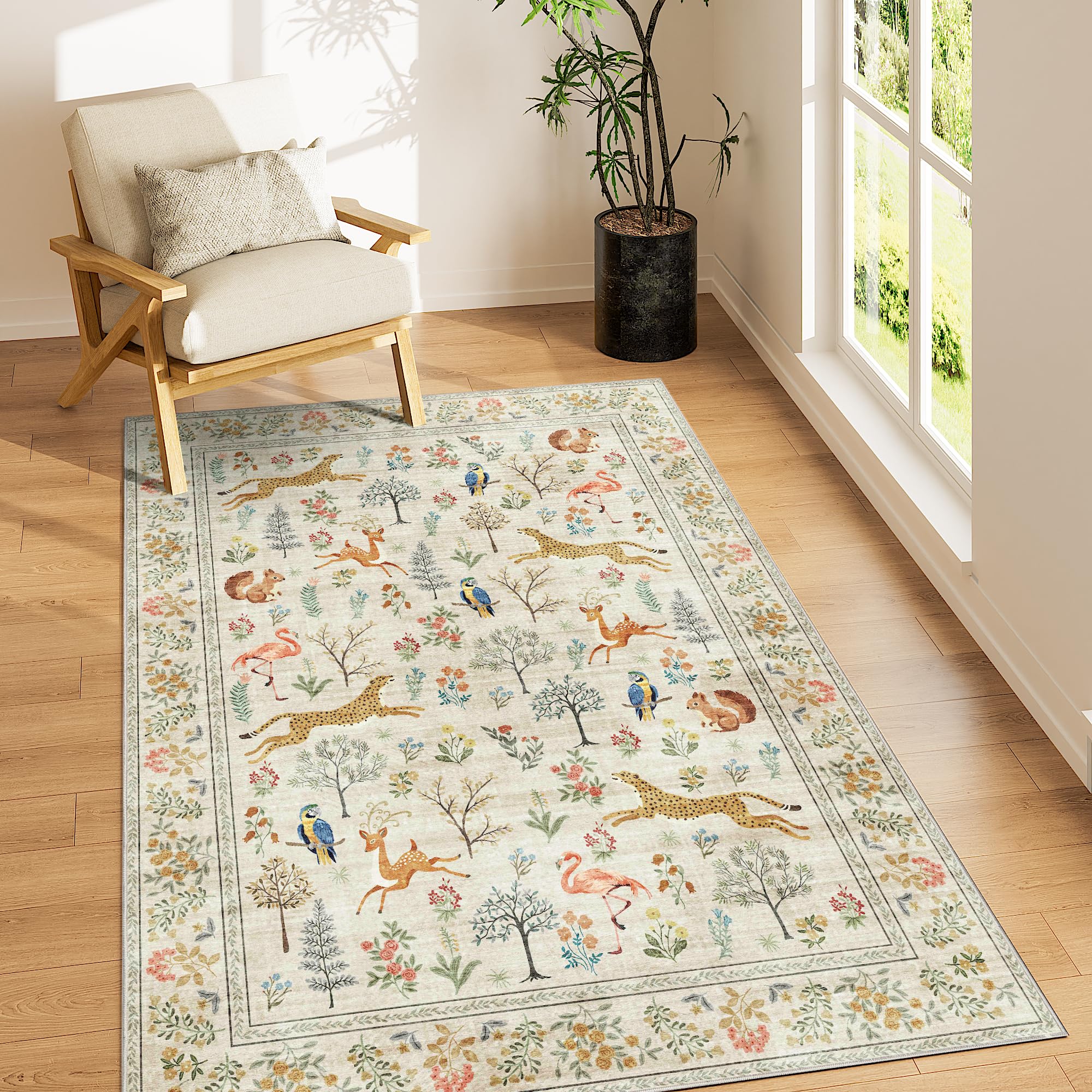 Tapis lavable antidérapant DUKINO blanc, fini les glissades dans la crèche