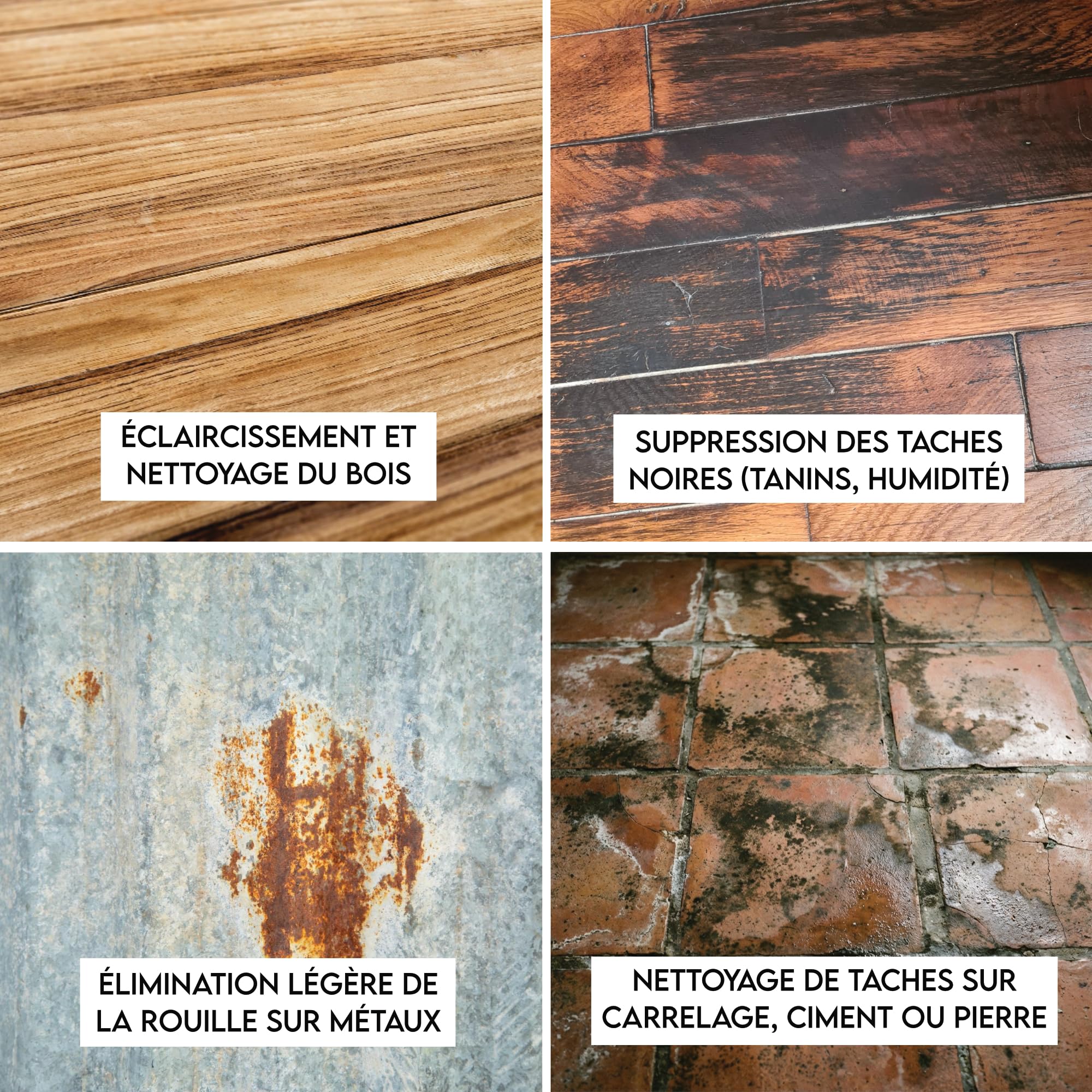 Ácido oxálico 3 kg – Sal de trébol de alta pureza ≥ 99,6 % | Potente limpiador para madera, mármol, aluminio, metales y suelos, para el hogar, taller, renovación, bricolaje