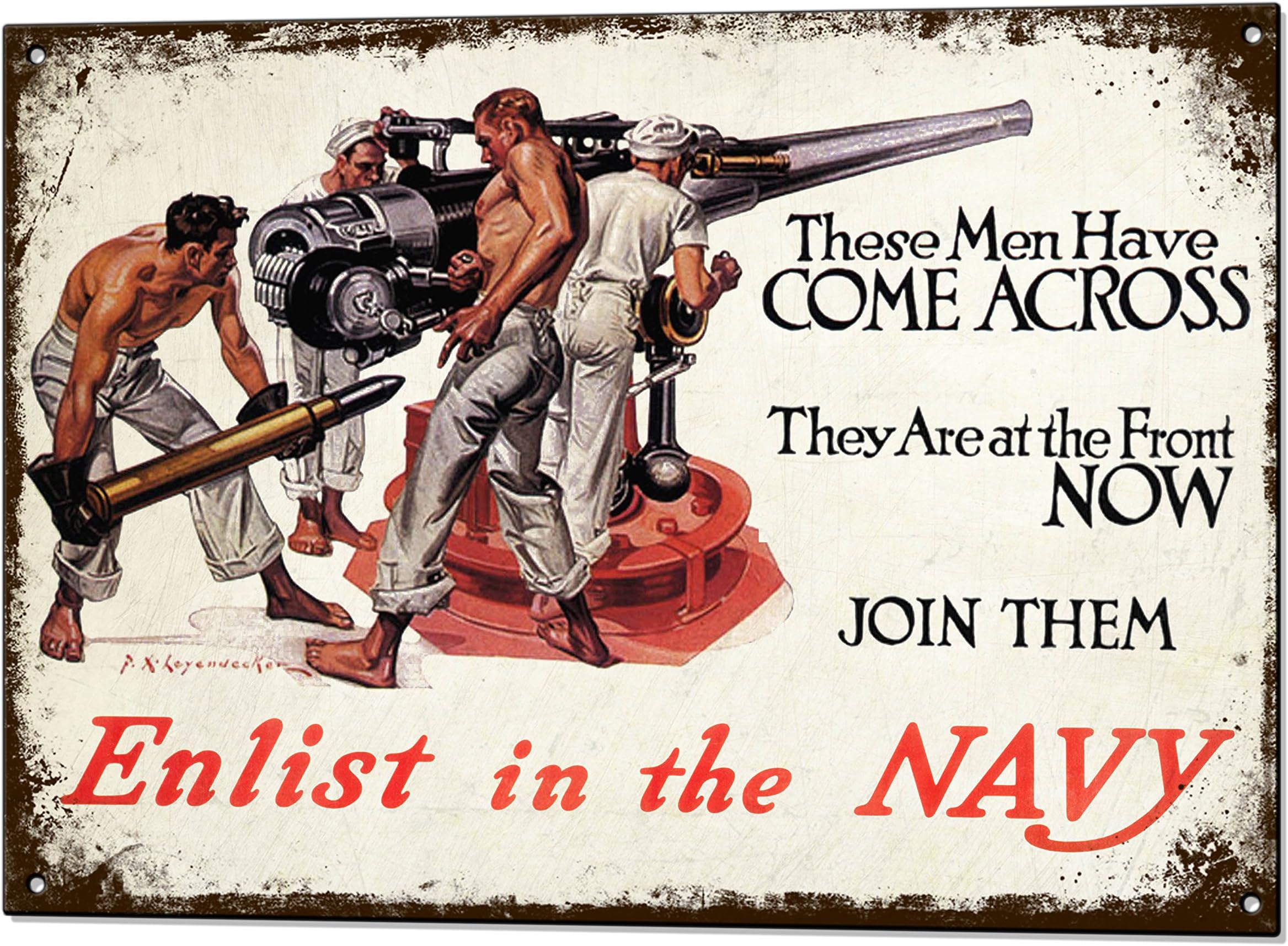 Enlist in The Navy Vintage Metal Sign Retro Tin Plaque Advert