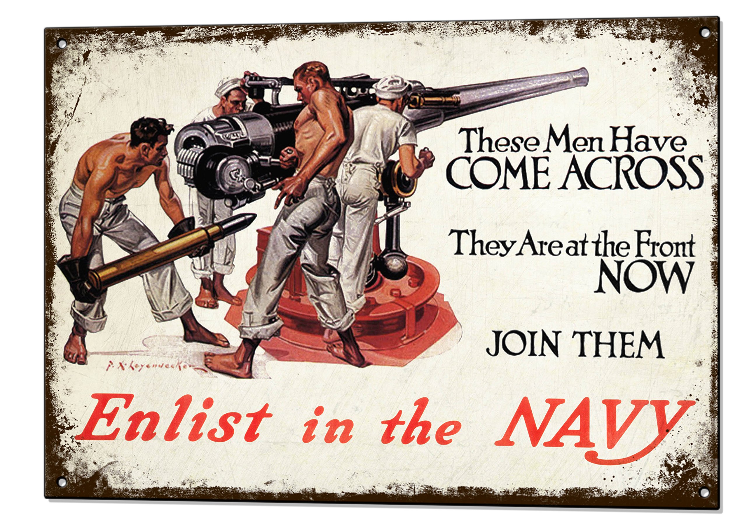 Enlist in The Navy Vintage Metal Sign Retro Tin Plaque Advert