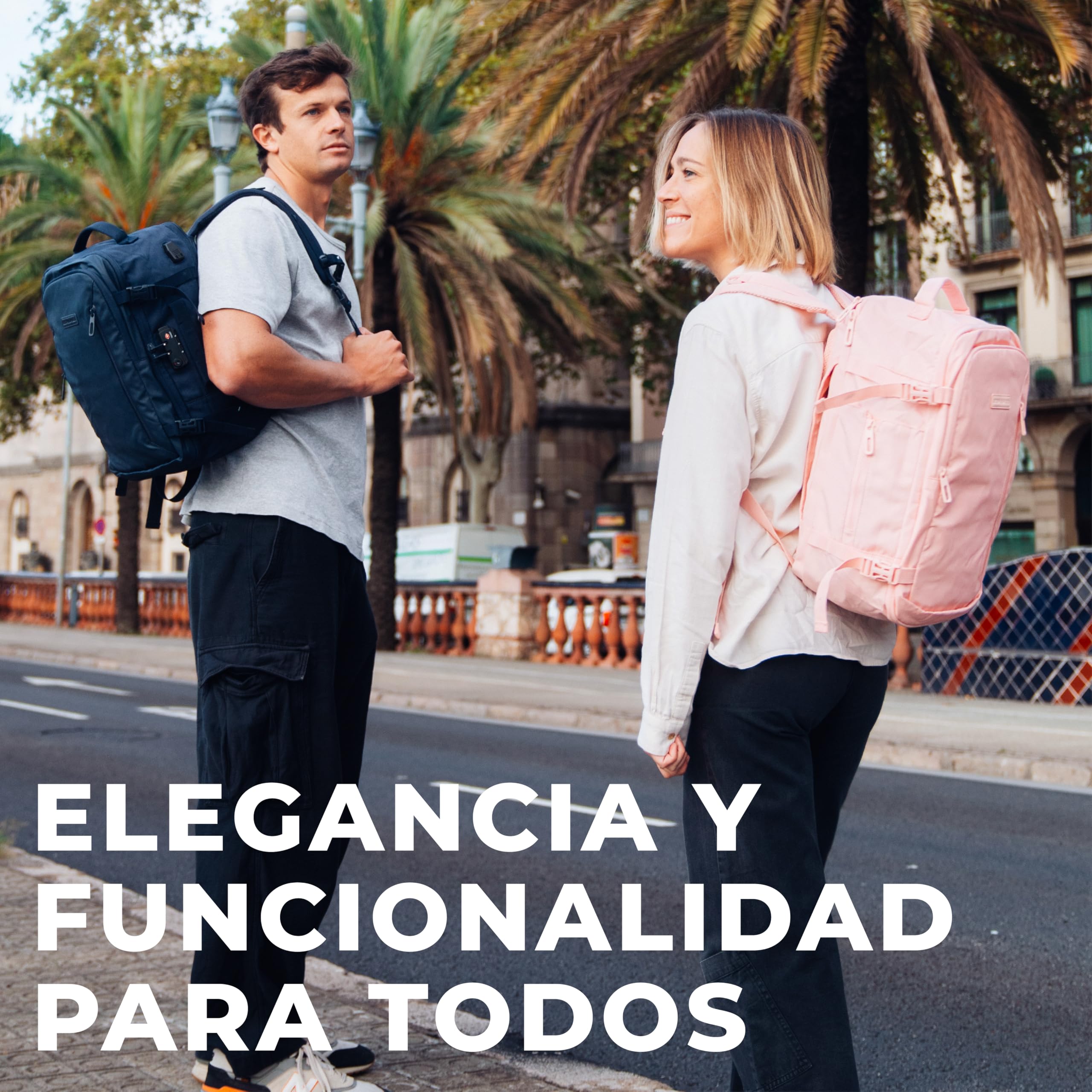 BidMamba Mochila de Viaje Cabina Avión 40x20x25, Modelo Essential, Mochila Cabina Ryanair 40x20x25 cm, Mujer y Hombre, Equipaje de Mano 20L con Bolsillo para Portátil de 15 Pulgadas