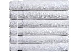 Amazon Basics Premium Cotton Bath Towels 6-Pack