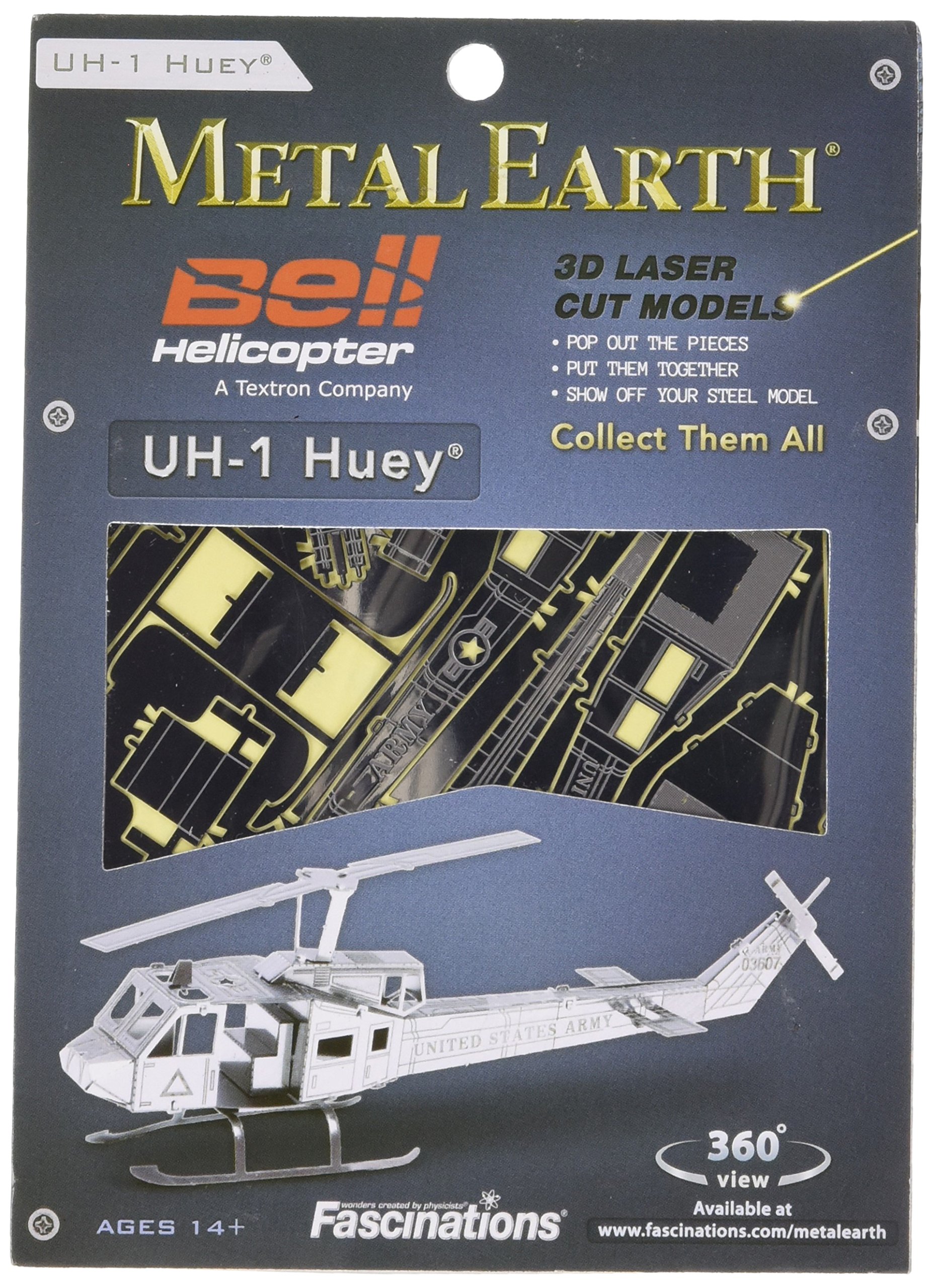 Metal Earth 3D Metal Model - Huey UH-1 Helicopter