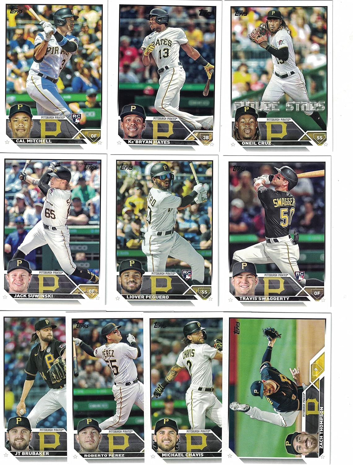 Pittsburgh Pirates / 2023 Topps Pirates Baseball Team Set (Series 1 and 2) with (22) Cards. PLUS the 2022 Topps Pirates Baseball Team Set (Series 1 and 2) with (20) Cards. *INCLUDES* (3) Additional Bonus Cards of Former Pirates Greats Roberto Clemente, Doug Drabek and Bobby Bonilla!