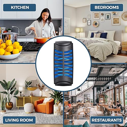 Miniatura 4 de TRAPPED Paquete de 2 insectos enchufables, mosquitos de insectos, interiores, mesita de noche, cocina, dormitorio, sala de estar, caja fuerte para