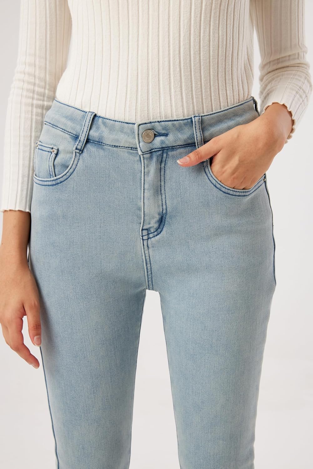 heipeiwa Women’s Winter Jeans Fleece Lined Jeans Thermal Thick Skinny Denim Pants Slim Stretch Warm Jeggings