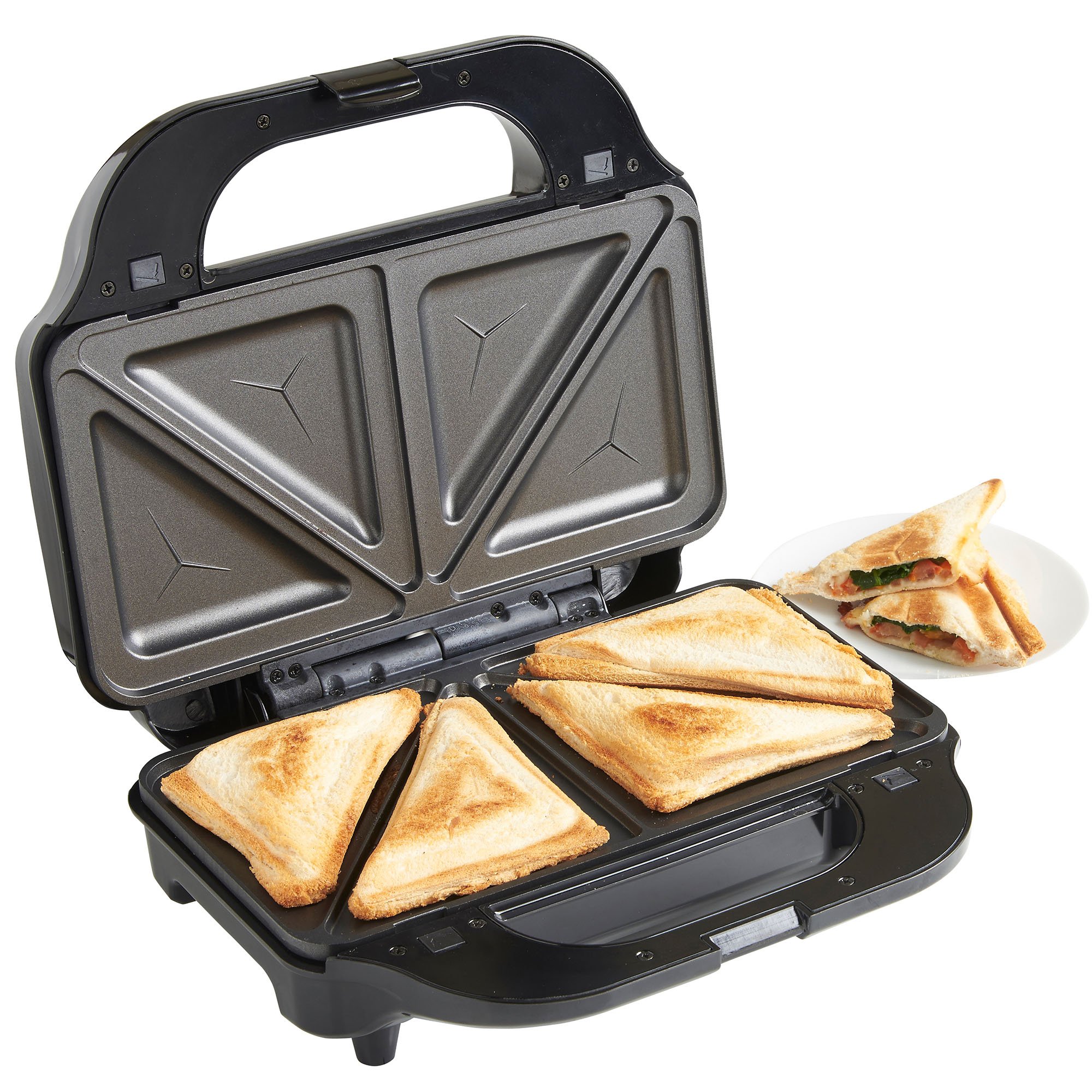 VonShef 2in1 Sandwich Toaster & Waffle Maker Toastie Maker with
