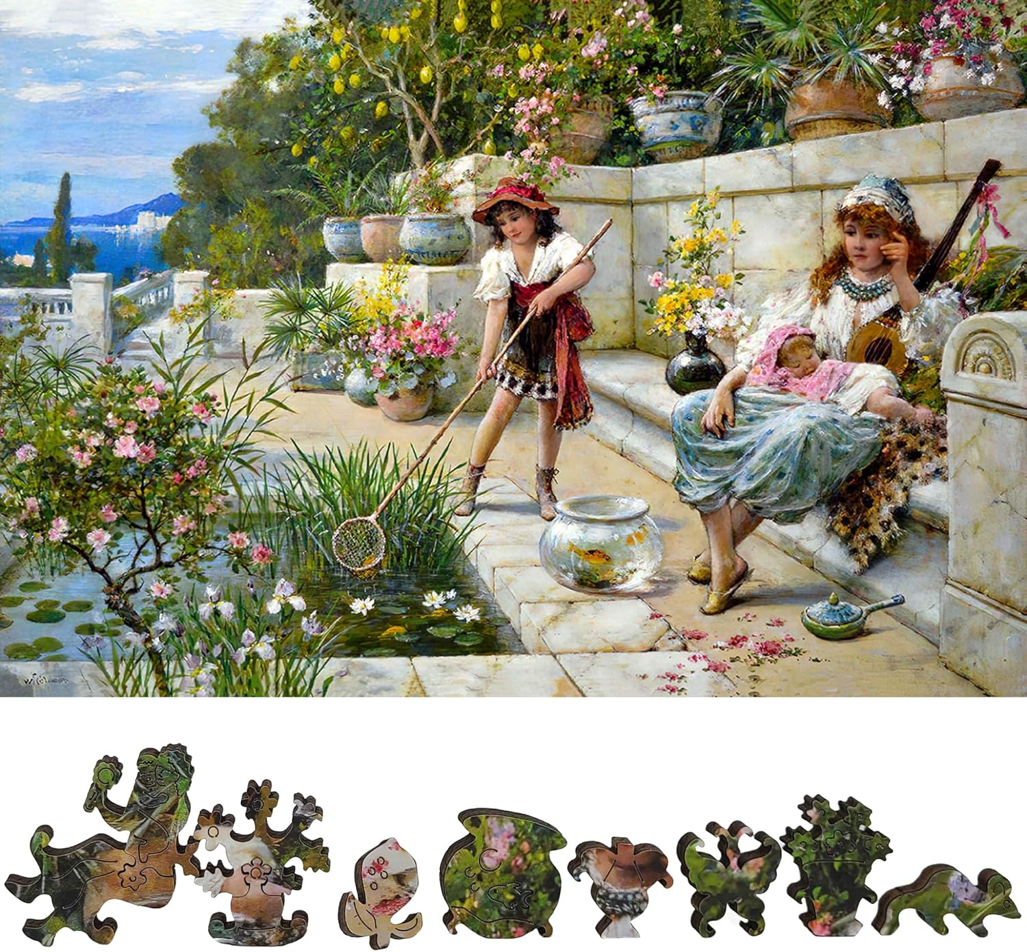 Wooden Puzzle for Adults - Uniquely Shaped Pieces - Made in The USA by FoxSmartBox - 320 Pieces - by The Fish Pond