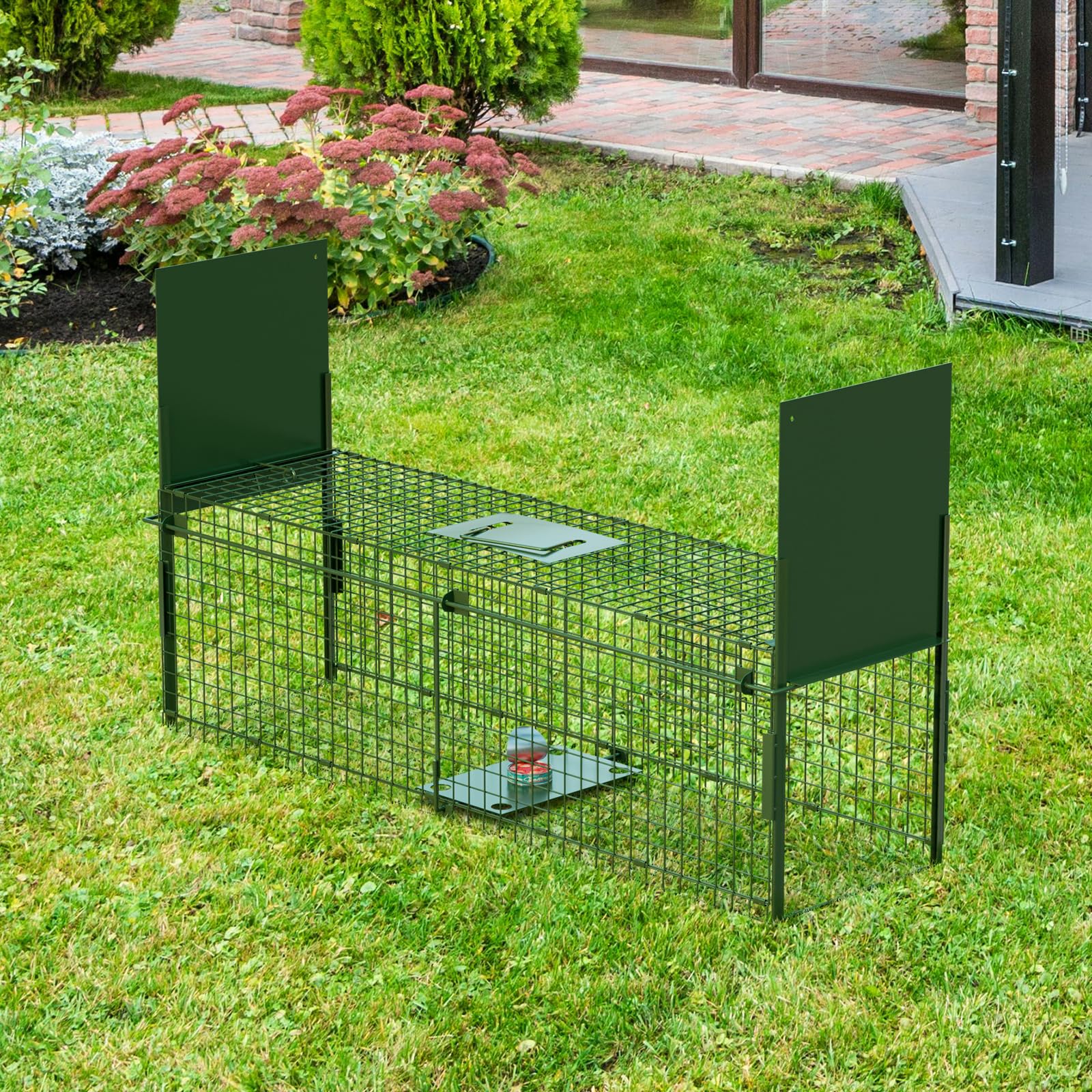 Trampa Animales Vivos 100 X 29 X 31.5 cm Jaula Trampa Gatos Grande Trampa para Gatos