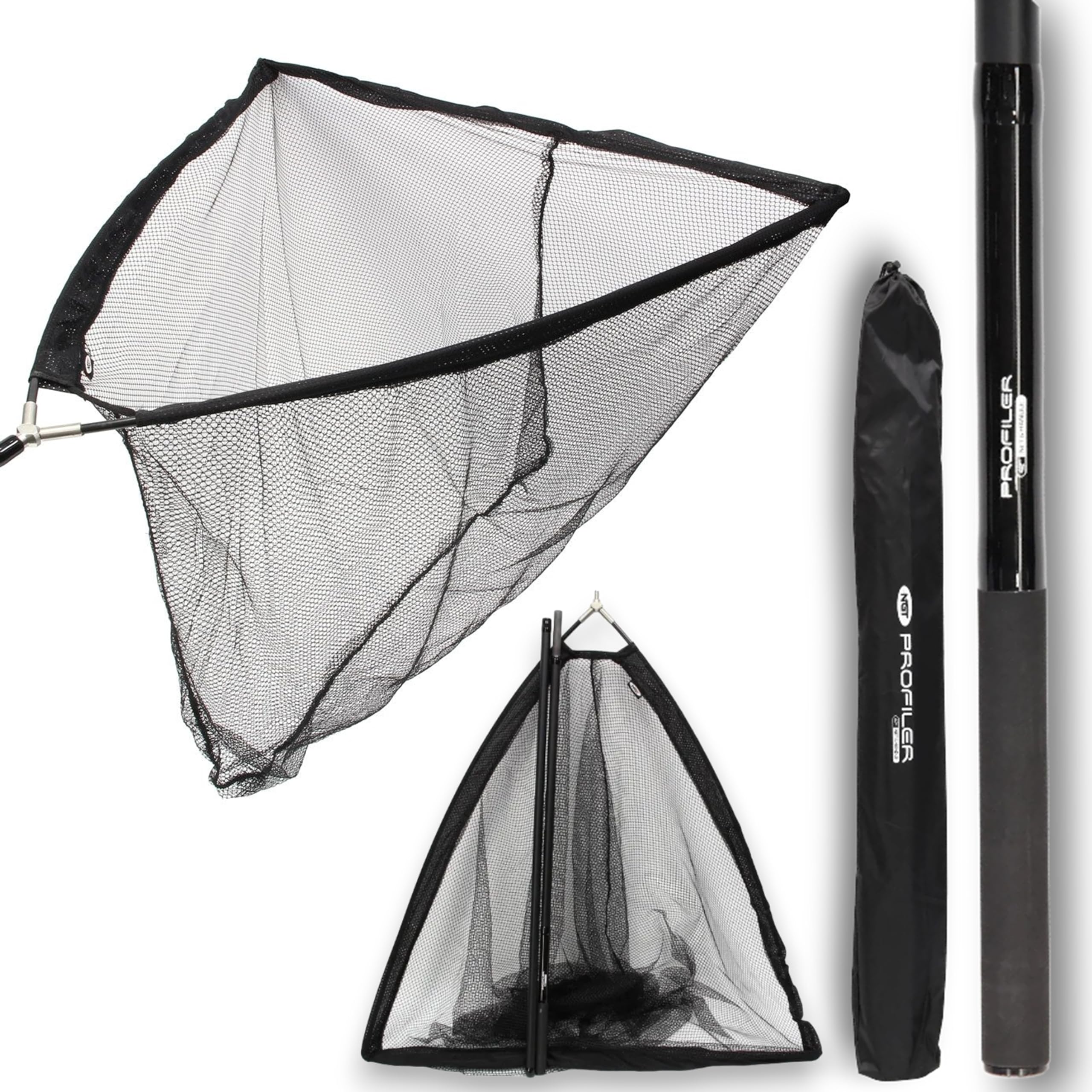 NGT 42" Deluxe Carp Fishing Landing Net and Handle Profiler Combo + Case
