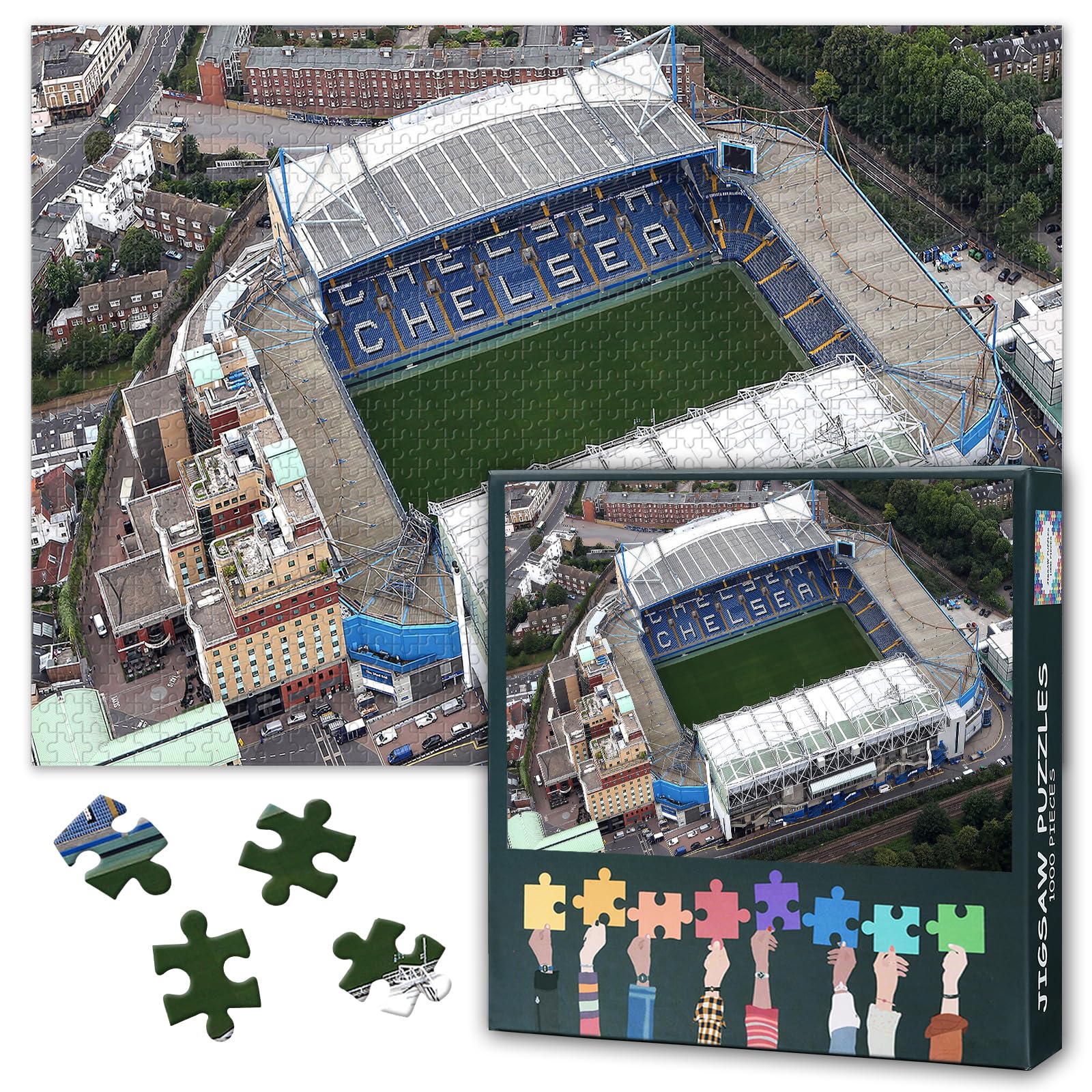 1000 Piece Jigsaw Puzzle for Adults -Estadio Stamfordbridge Chelsea Stadium,50x70cm Intricate Details Mindful Evening Activity, Artwork Puzzles — image 1
