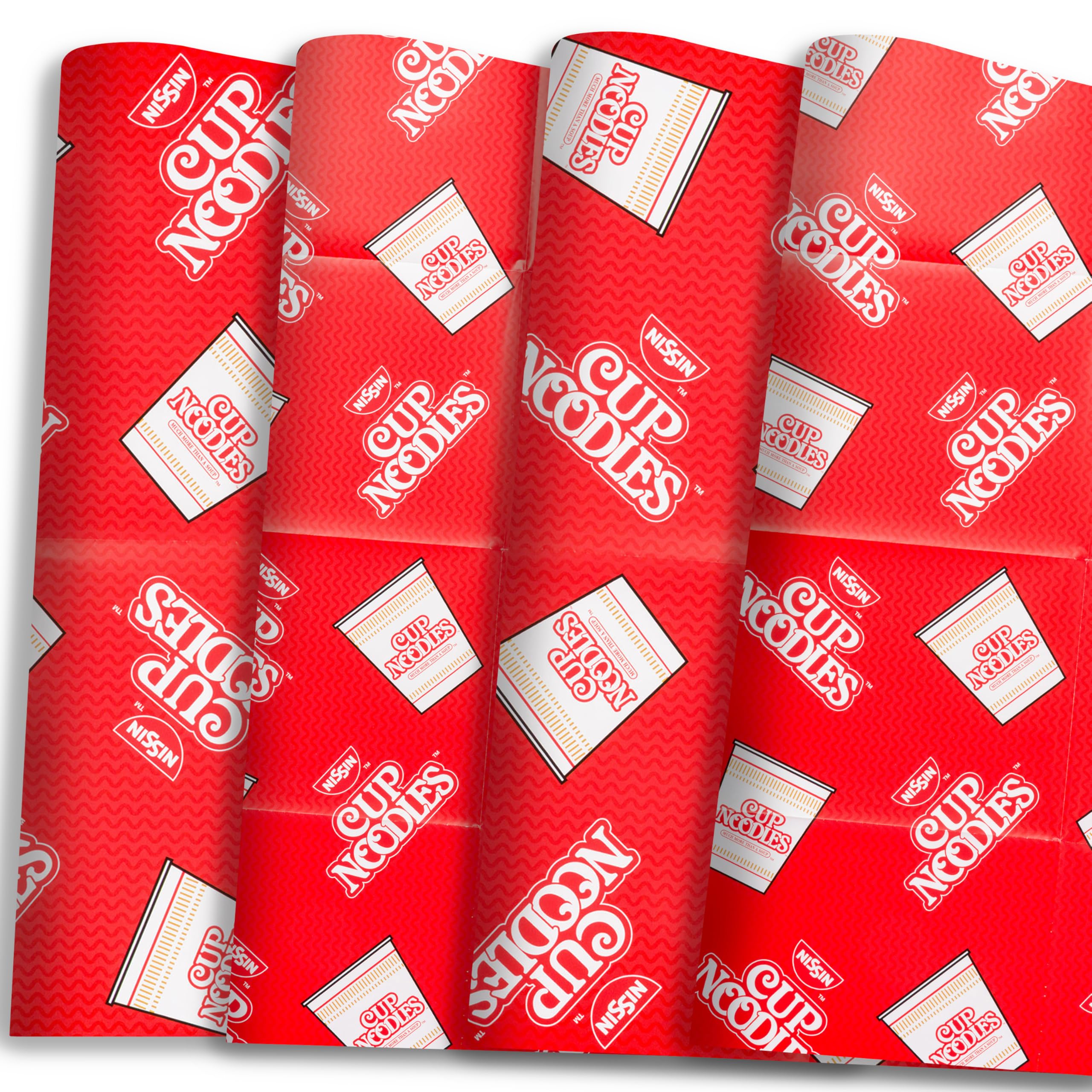 Silver Buffalo Nissin Cup Noodles Toss Pattern 12ct 20" x 30" Printed Wrapping Paper