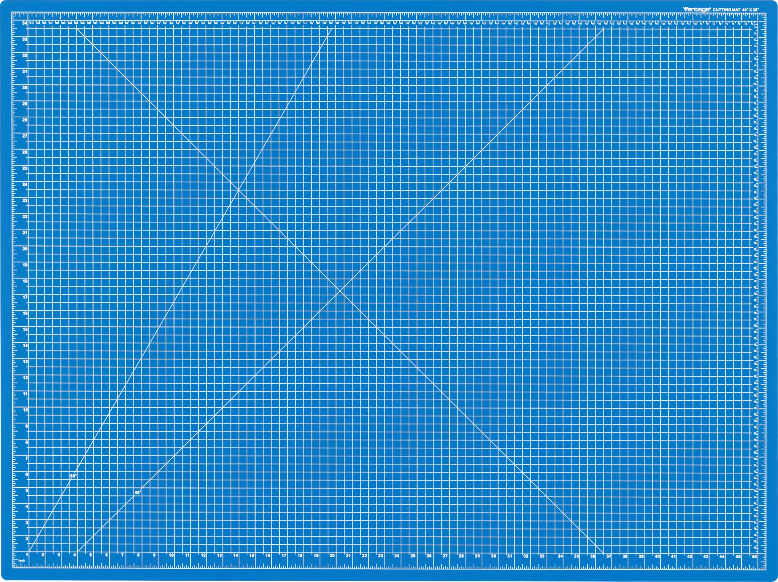 Vantage 10694 Premium Self-Healing Cutting Mat, 36"x48", 1/2" Grid, 5 Layers for Max Healing, Perfect for Crafts & Sewing, Blue